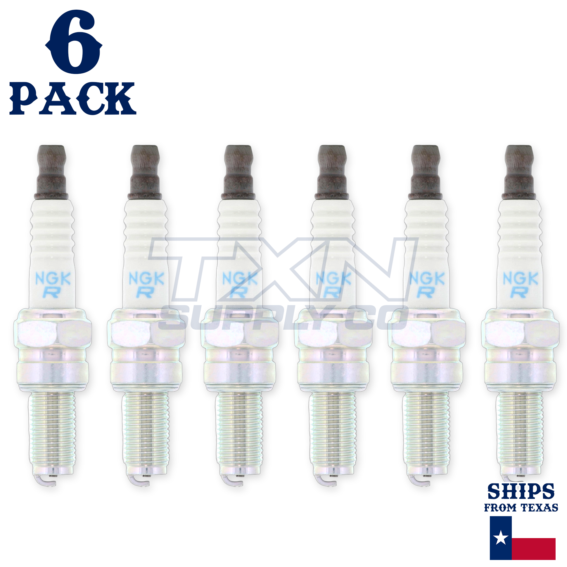 6 Pack NGK V-Power 6955 Spark Plugs CR9EB - Image 1