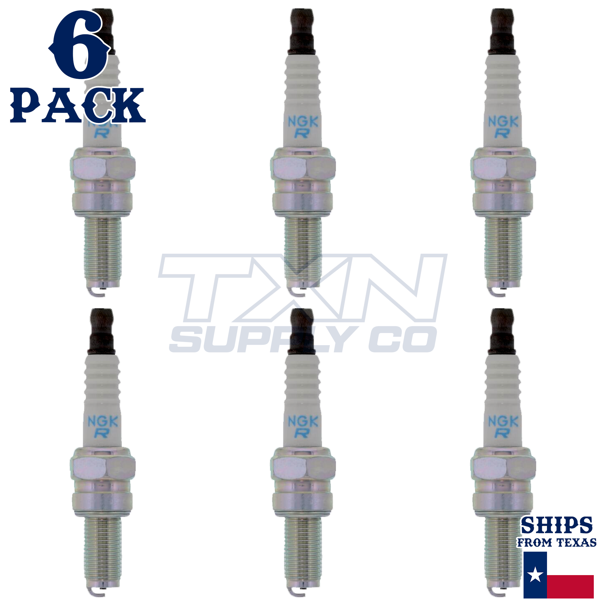 NGK 6955 Spark Plugs 6 Pack - Image 1