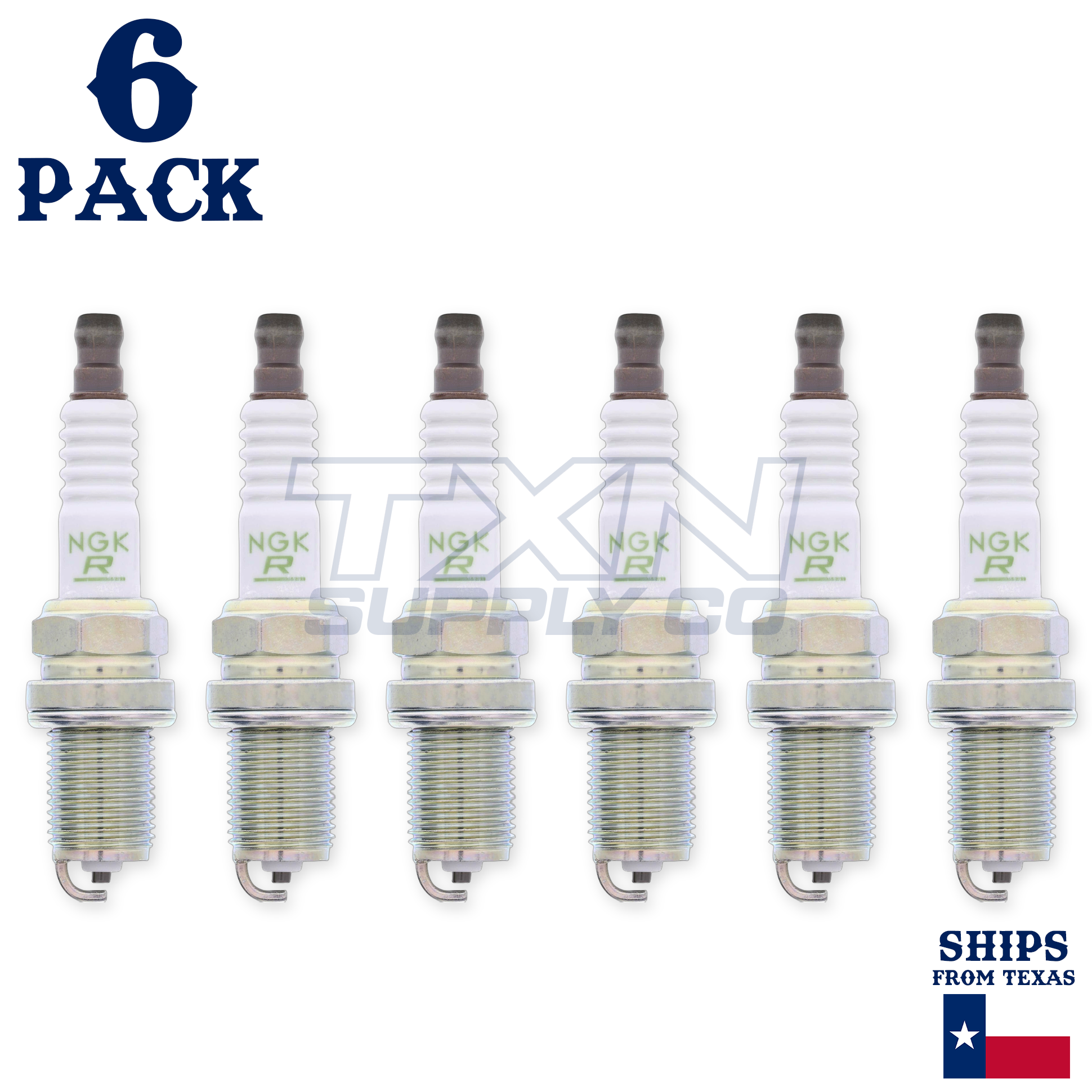 NGK 6962 V-Power BKR6E Spark Plug - 6 Pack - Image 1
