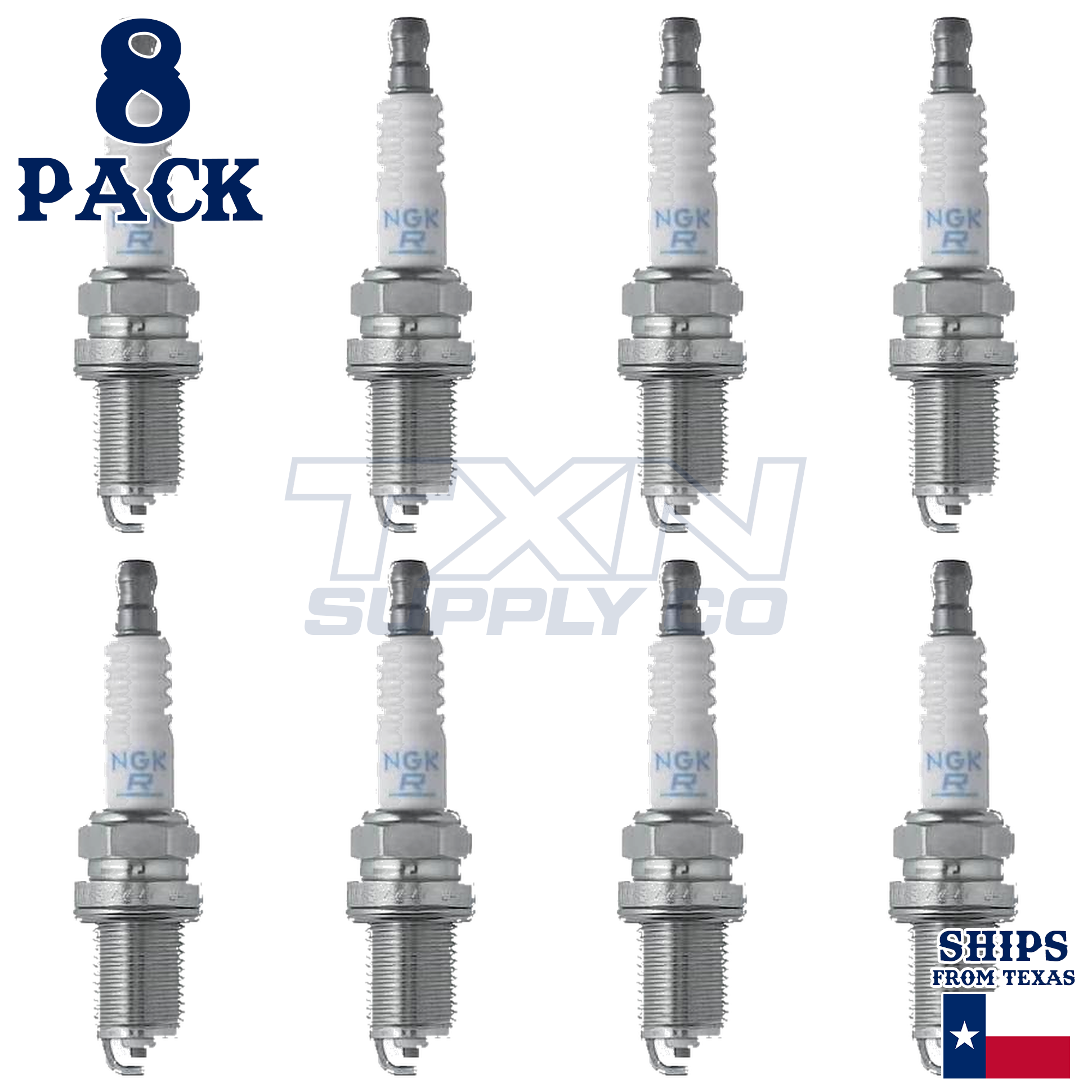 NGK 6962 V-Power BKR6E Spark Plug - 8 Pack - Image 1