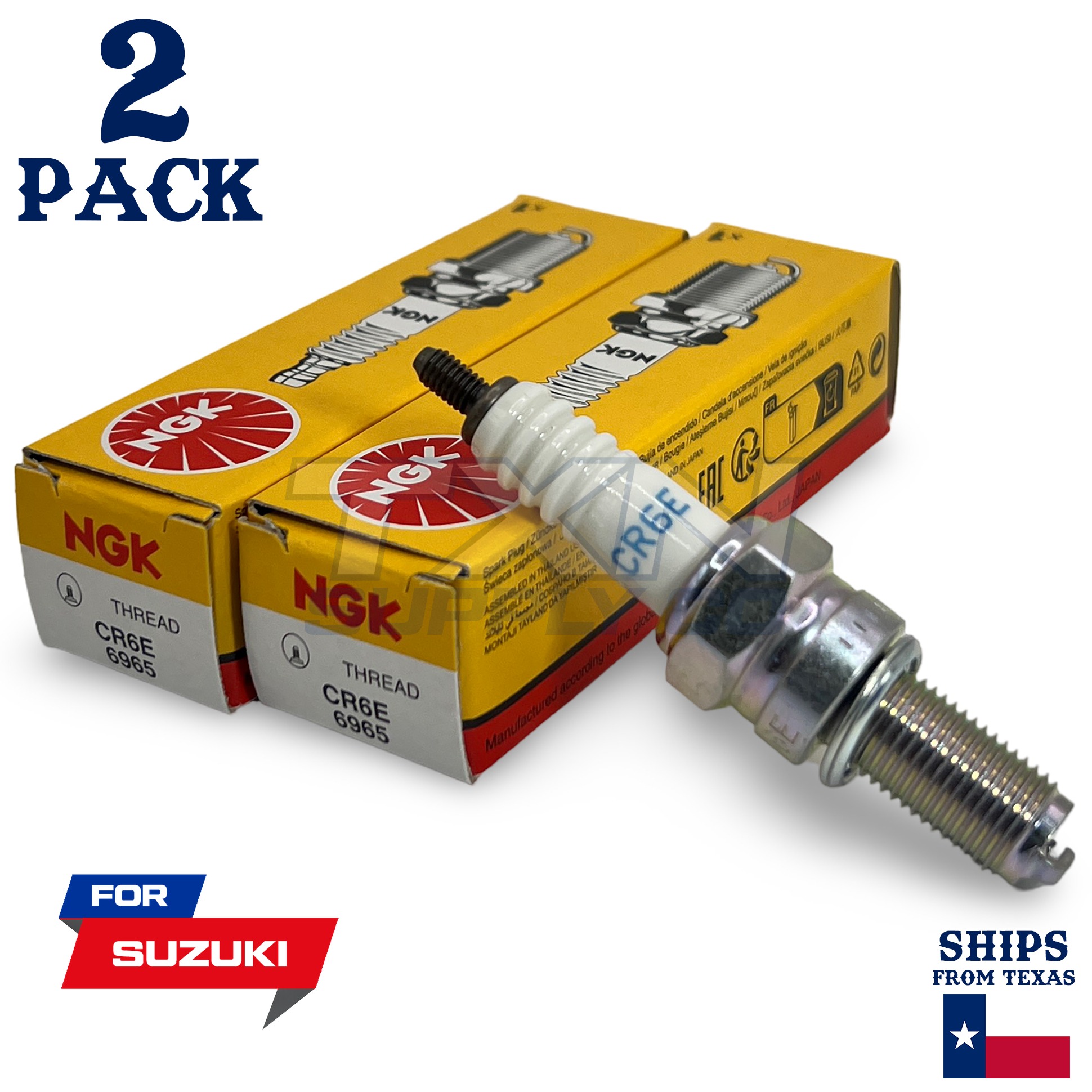 2 NGK Spark Plug - For M 1500 Intruder Suzuki Motorcycle - Image 1
