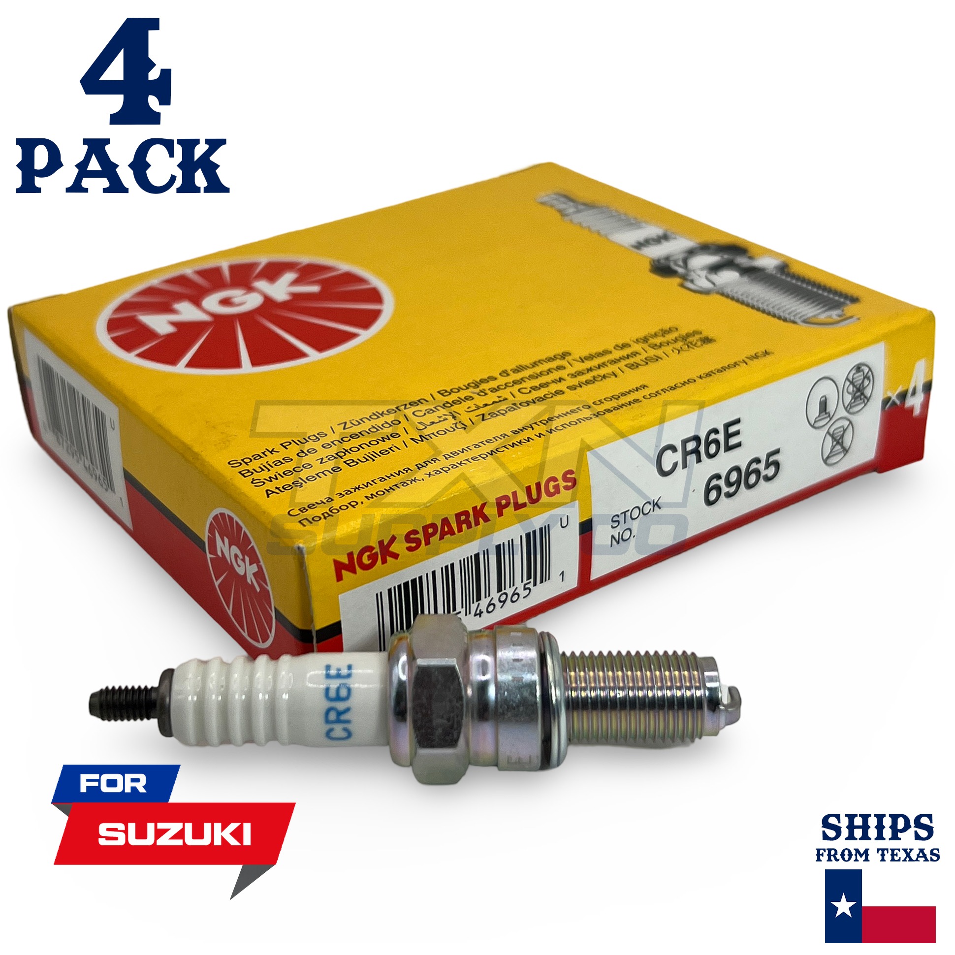 4 NGK Spark Plug - For M 1500 Intruder Suzuki Motorcycle - Image 1