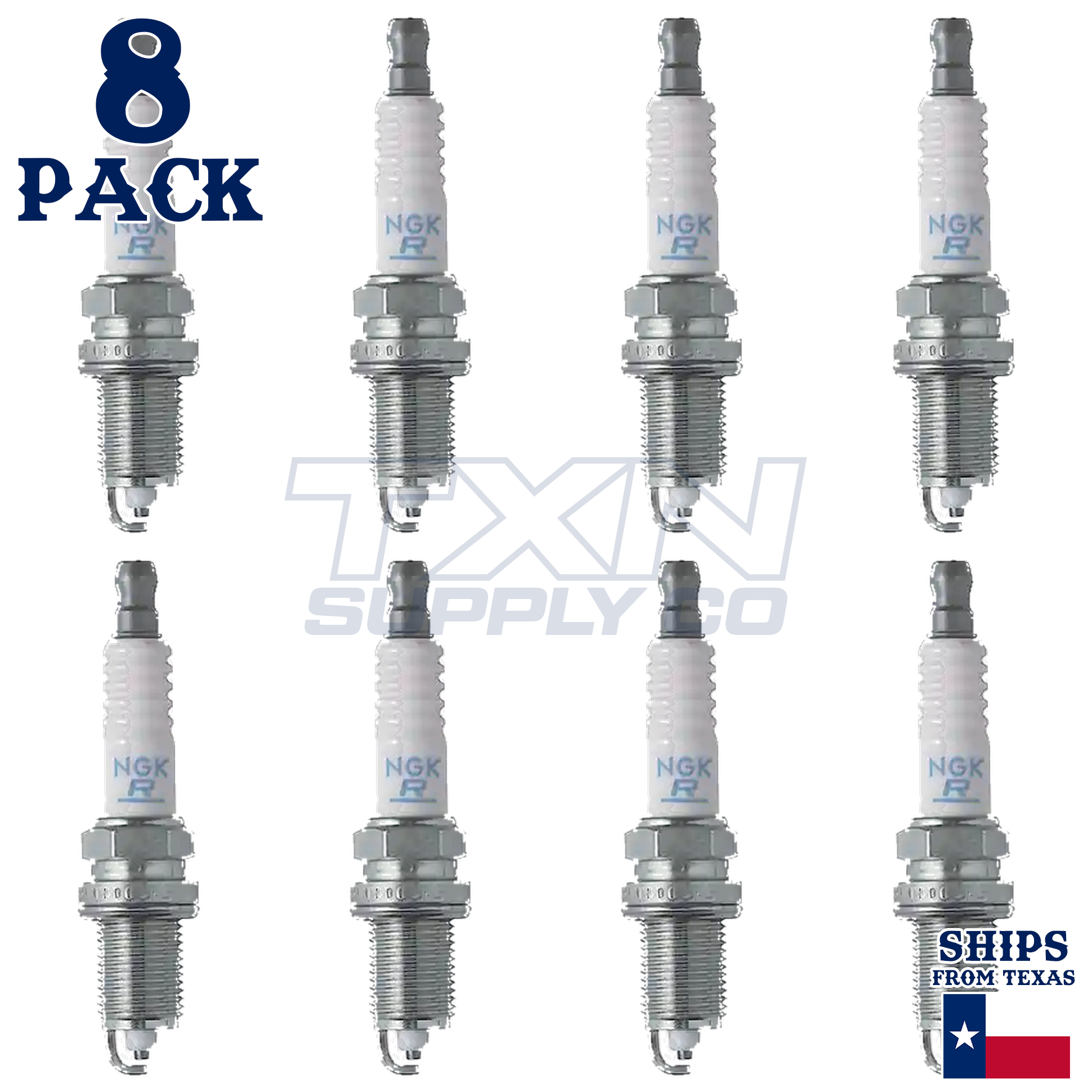 8 Pack NGK V-Power 6987 Spark Plugs ZFR6F-11G - Image 1