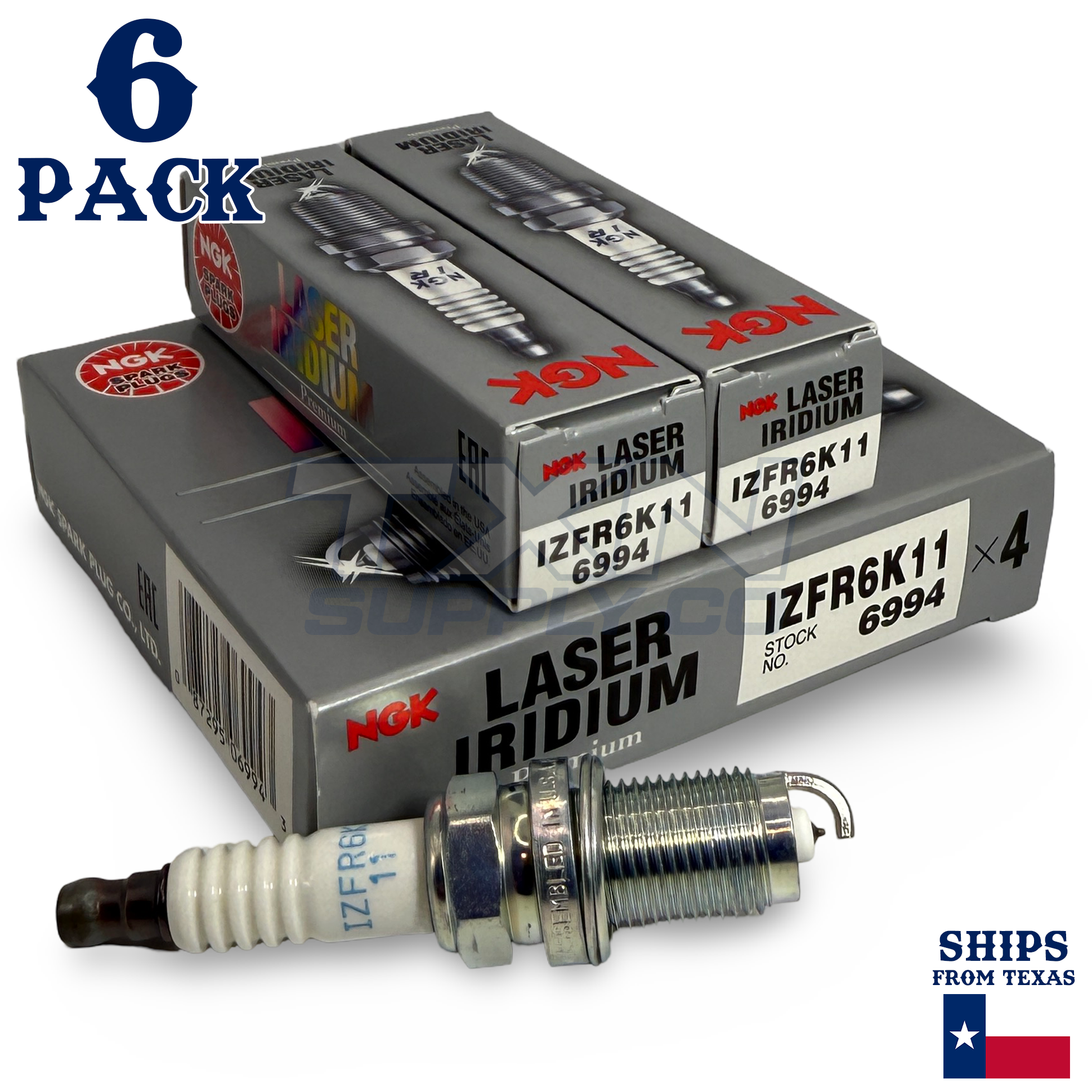6 Pack NGK 6994 Iridium IX Spark Plugs 2007-2009 for Acura MDX 3.7L V6 - Image 1