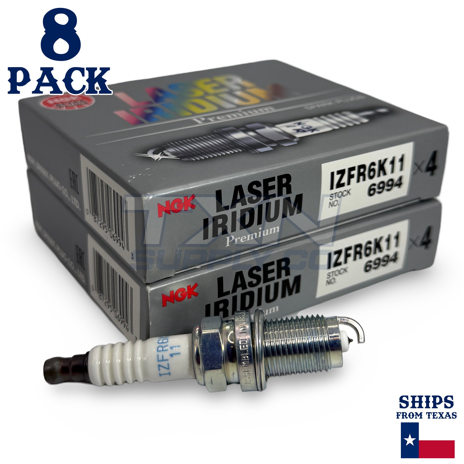 8 NGK Spark Plugs - For Honda 225 BF225A V6 2002- Outboard Motor - Image 2