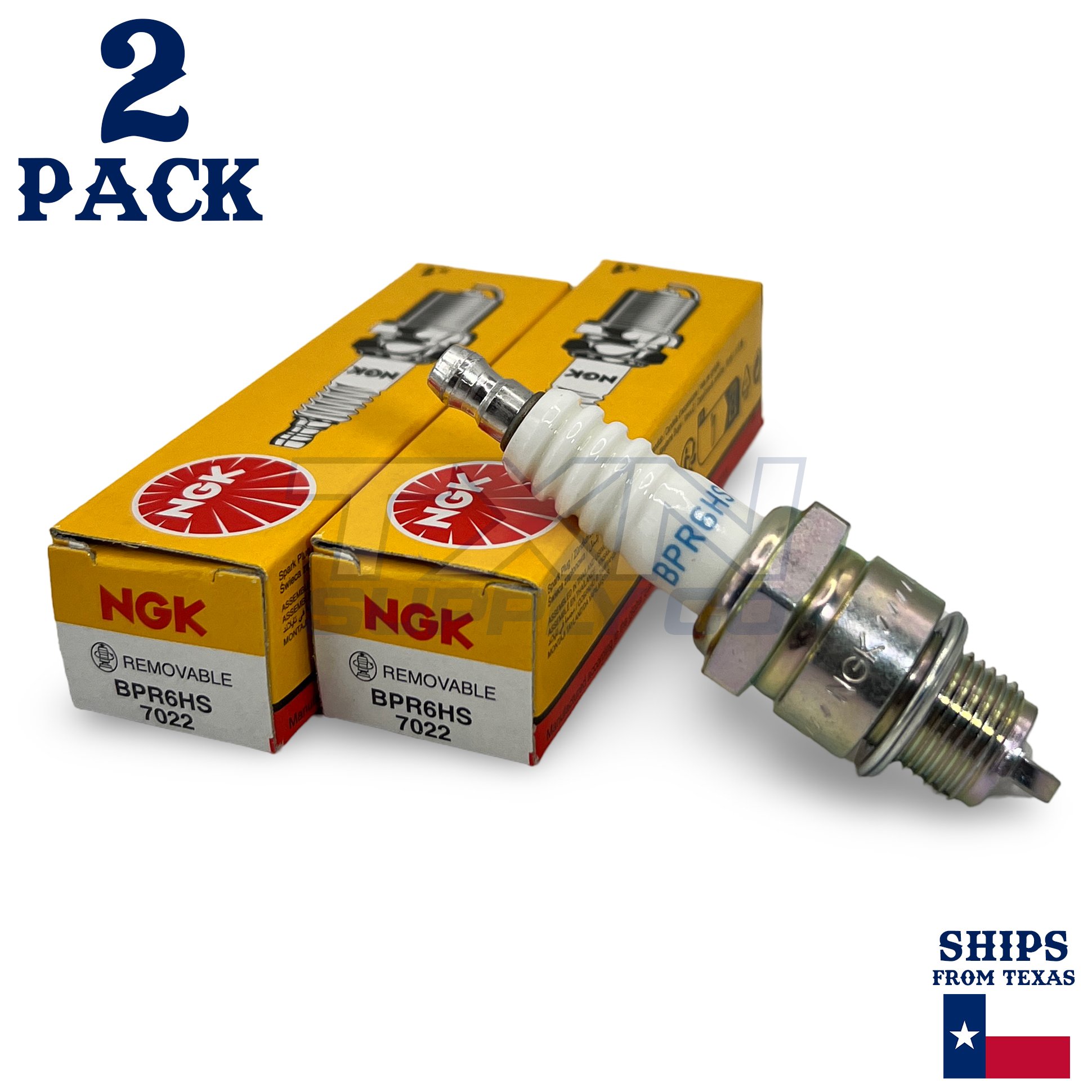 NGK 7022 Spark Plug BPR6HS - 2 Pack - Image 1