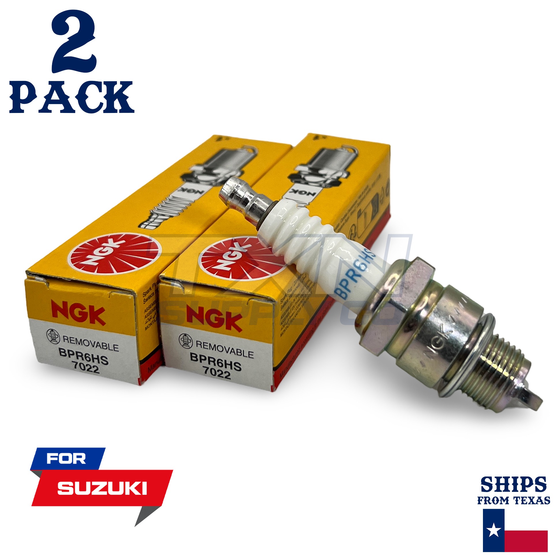 2 NGK Spark Plug - For TS 50 PC Suzuki Motorcycle - Image 1