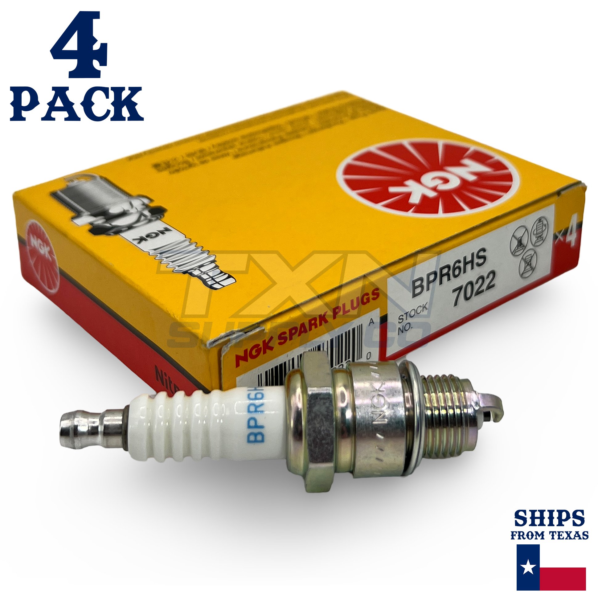 NGK 7022 Spark Plug BPR6HS - 4 Pack - Image 1
