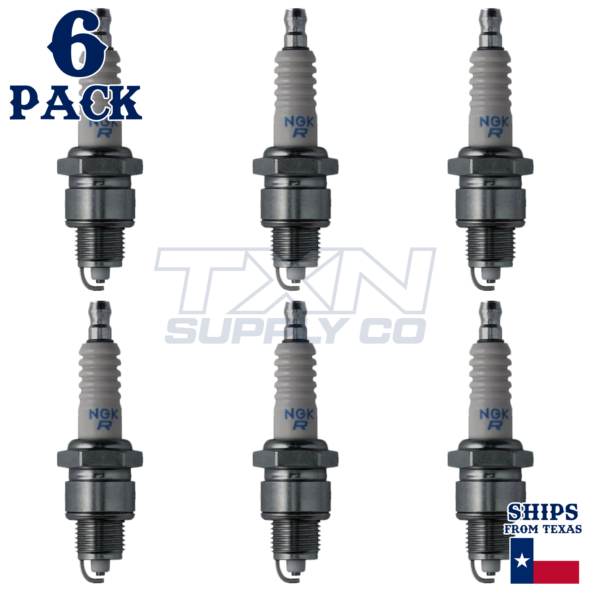 NGK 7022 Spark Plugs 6 Pack - Image 1