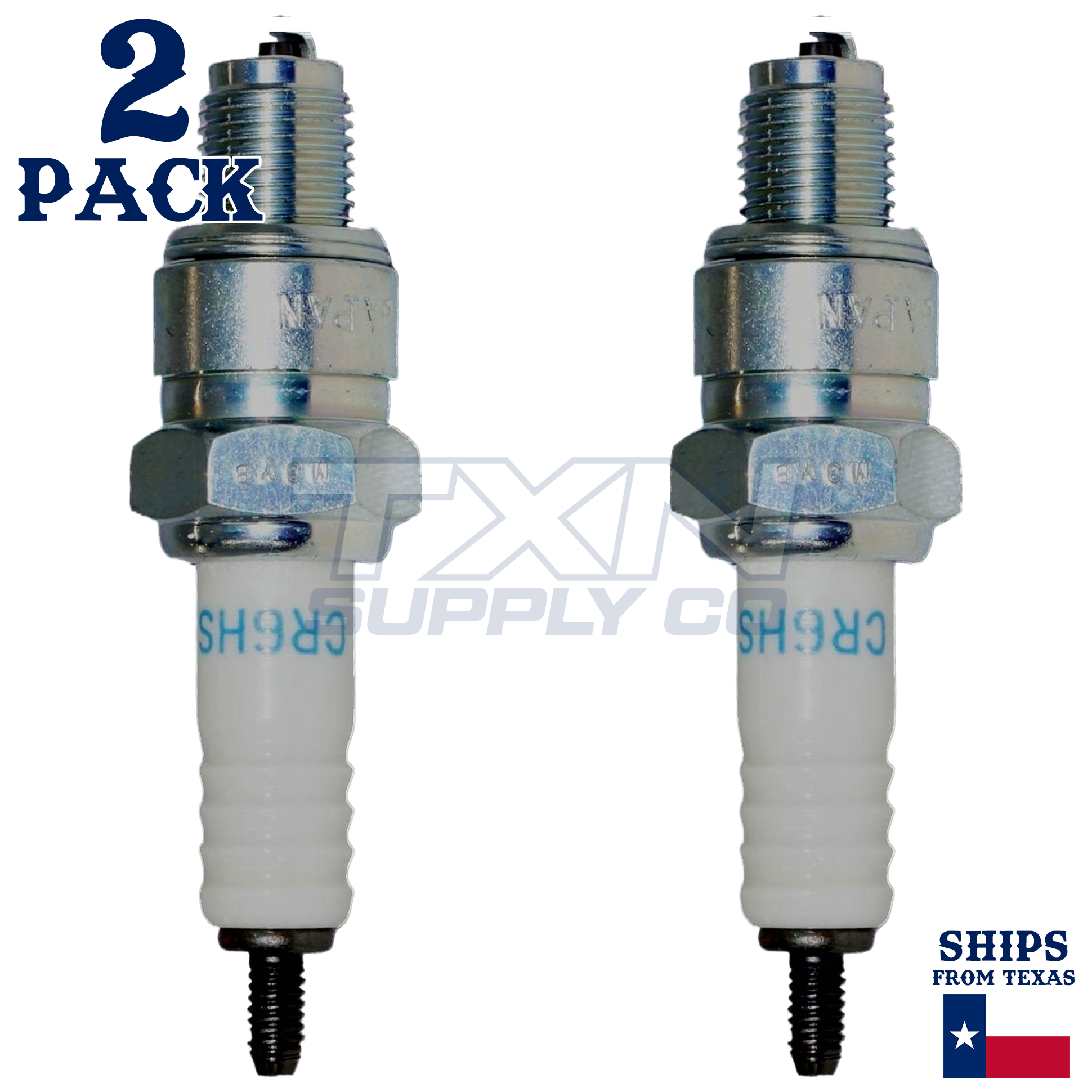 NGK 7023 CR6HS Spark Plugs 2 Pack - Image 1