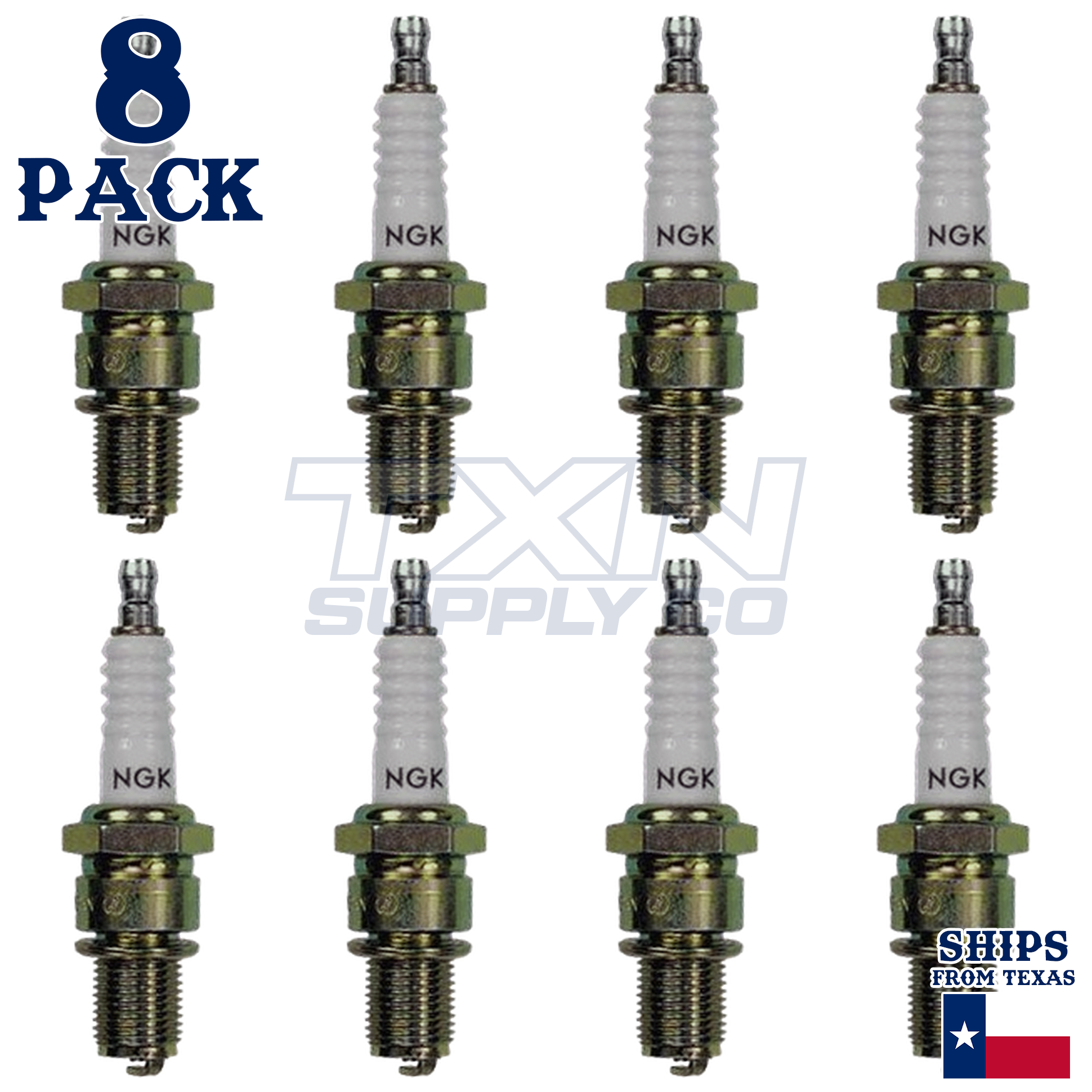 NGK 7052 YR5 Spark Plugs 8 Pack - Image 1