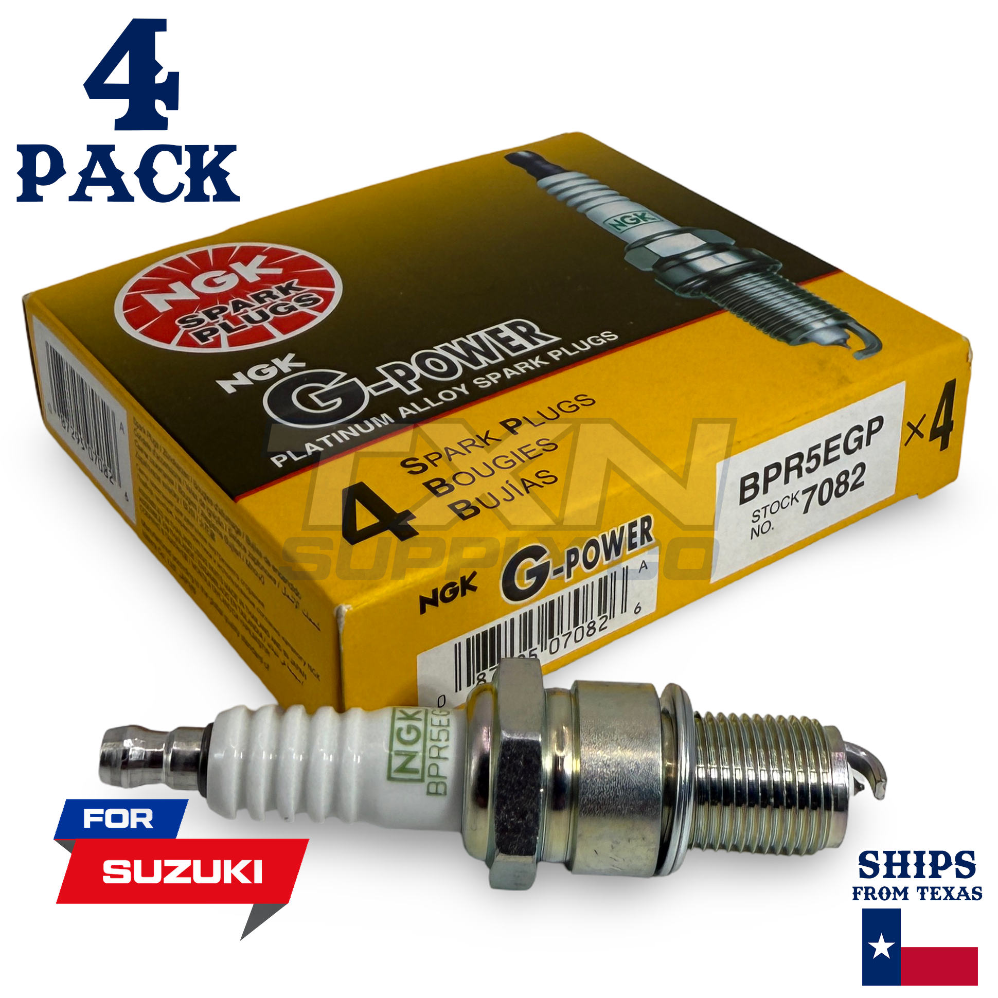 4 Pack NGK G-Power Spark Plugs 1985-1995 for Suzuki Samurai 1.3L L4 - Image 1