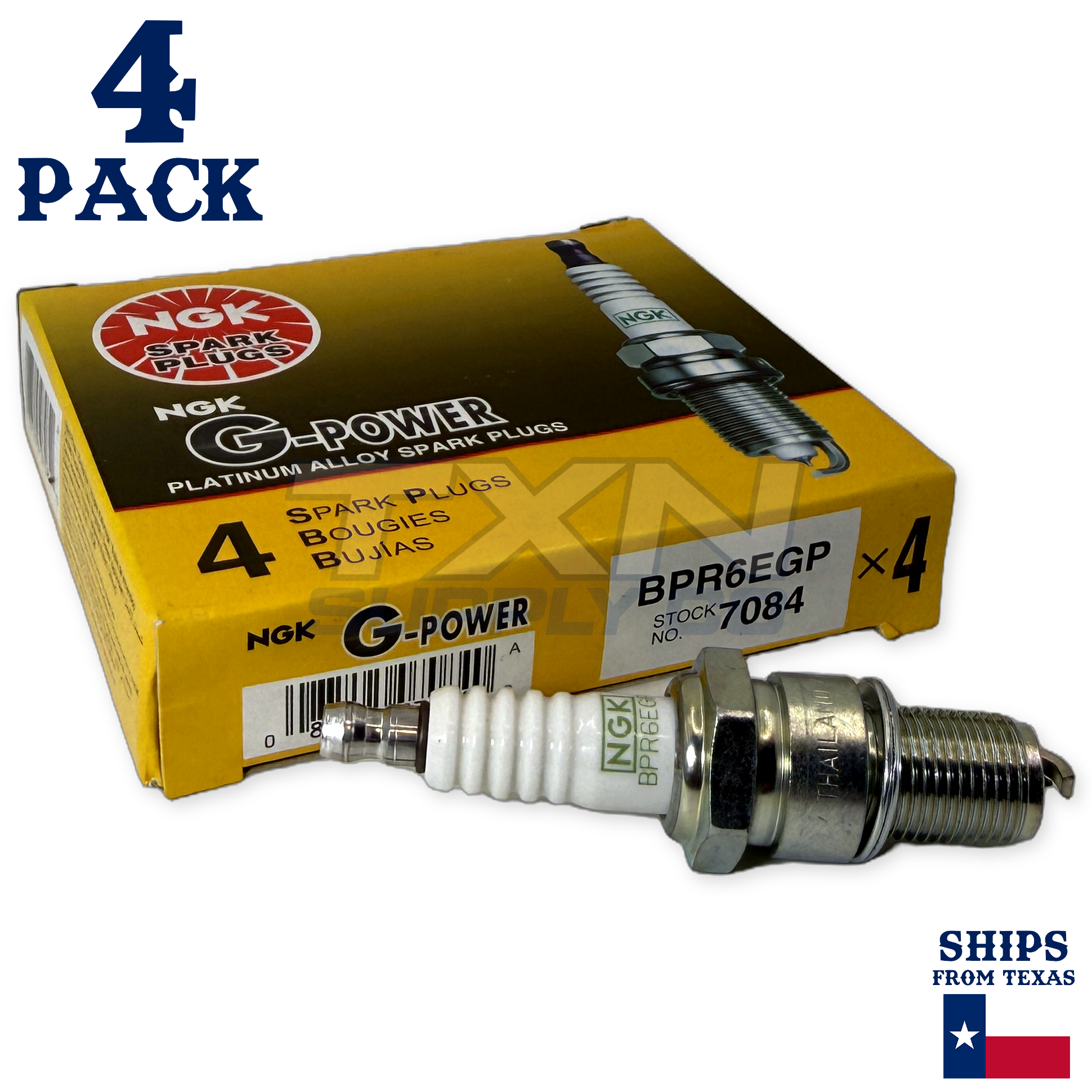 NGK 7084 Spark Plug BPR6EGP - 4 Pack