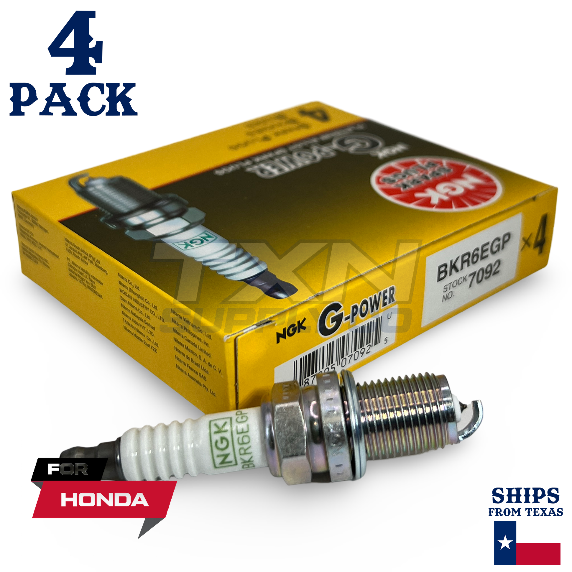 4 Pack NGK G-Power Spark Plugs 1992-2000 for Honda Civic 1.6L 1.6L 1.5L L4 - Image 1