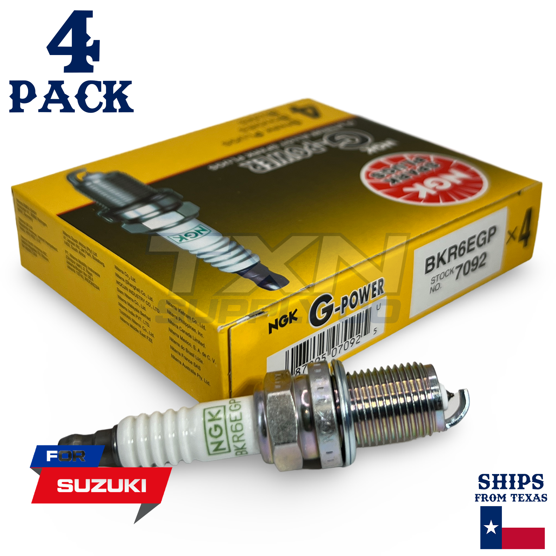 4 Pack NGK G-Power Spark Plugs 1992-1993 for Suzuki Swift 1.6L L4 - Image 1