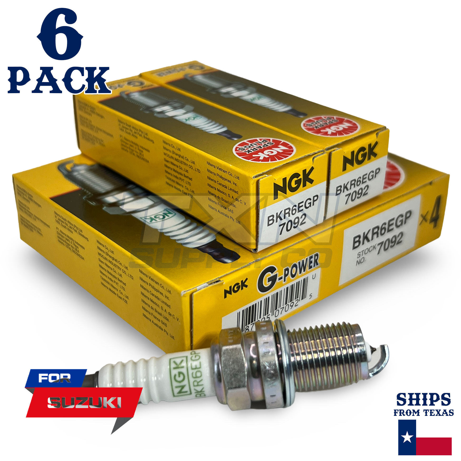 6 Pack NGK G-Power Spark Plugs 2004 for Suzuki XL-7 2.7L V6 - Image 1