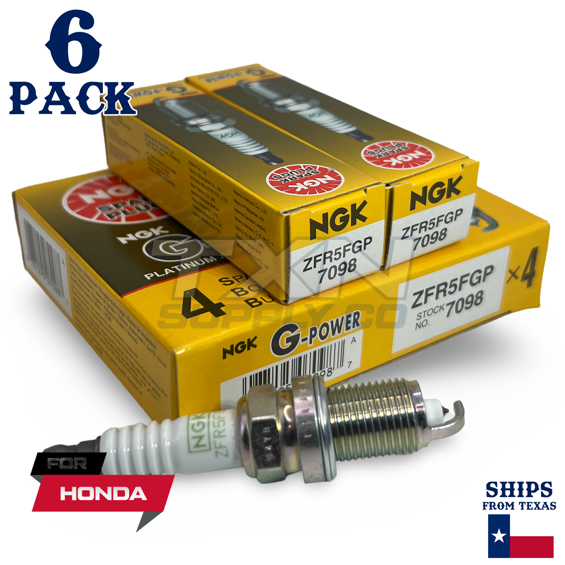 6 Pack NGK G-Power Spark Plugs 1999-2004 for Honda Odyssey 3.5L V6 - Image 1