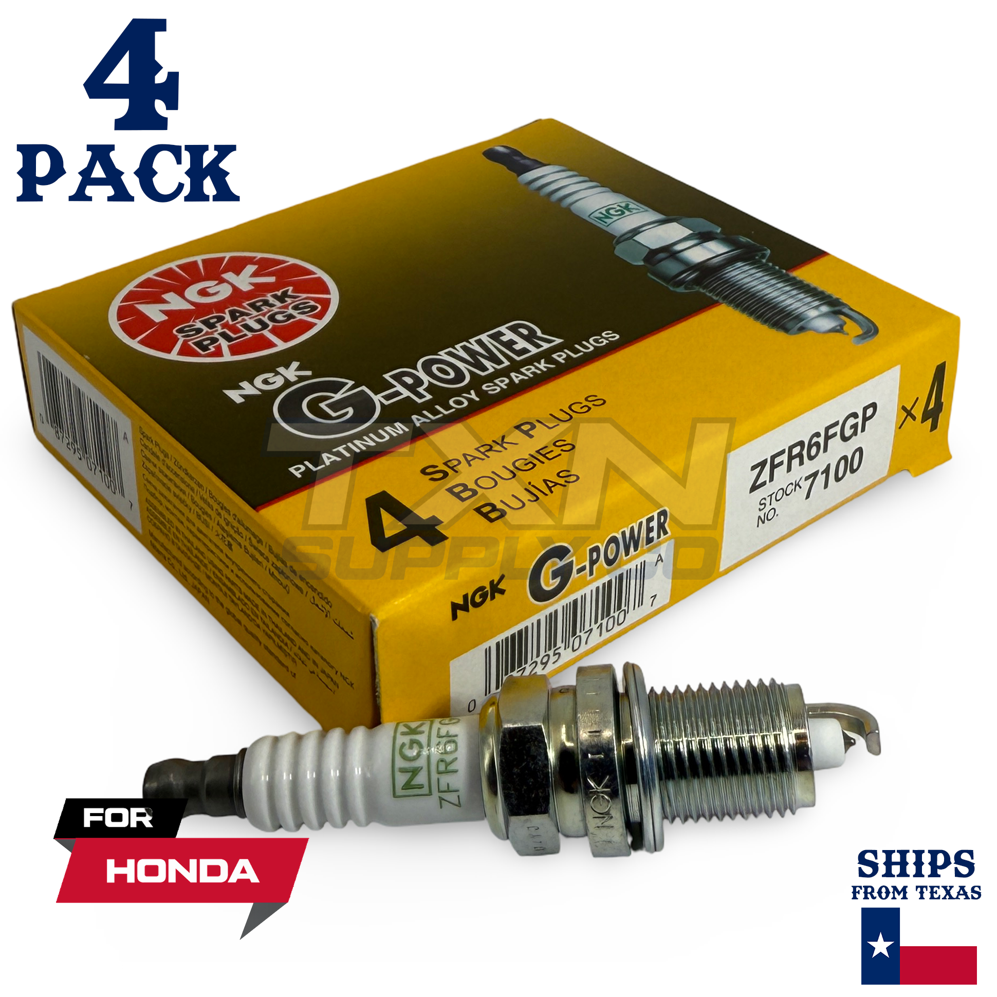 4 Pack NGK G-Power Spark Plugs 1999-2001 for Honda CR-V 2.0L L4 - Image 1