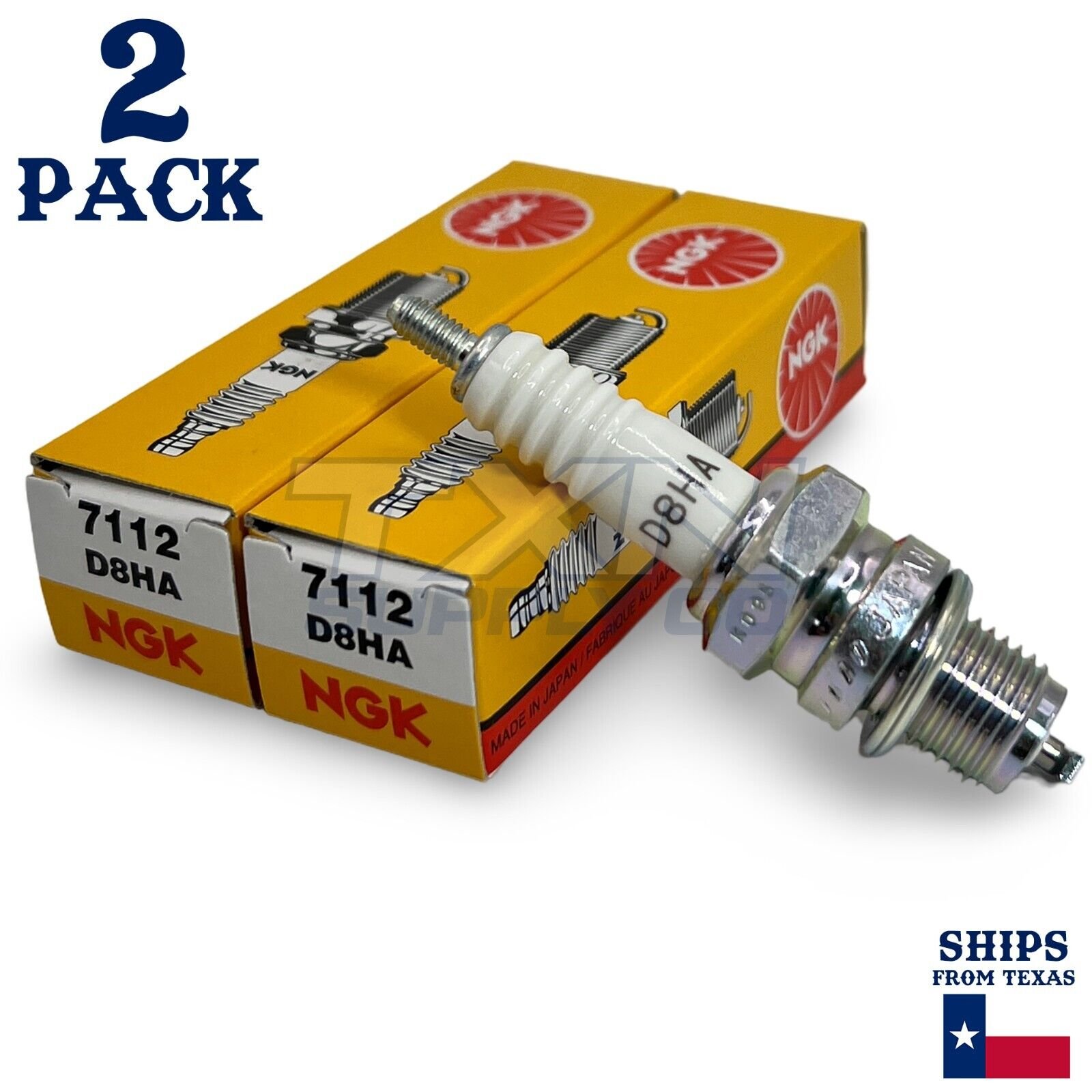 NGK 7112 Standard Spark Plug D8HA - 2 Pack - Image 1