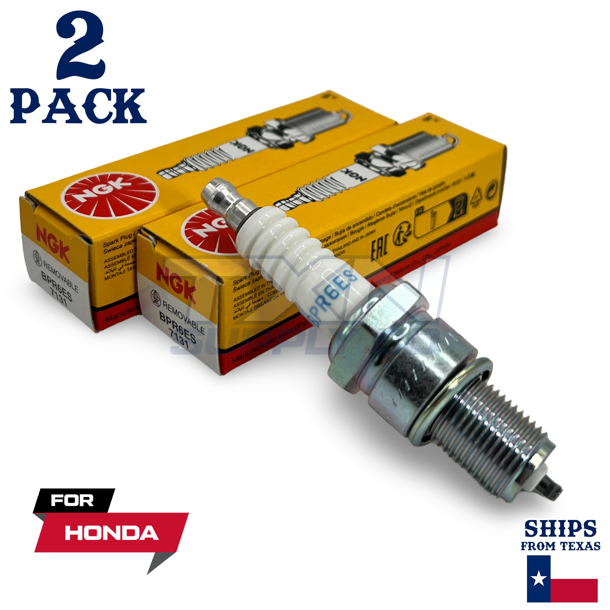 2 NGK Spark Plug - For HRB536C1 Honda Lawn Mower - Image 1