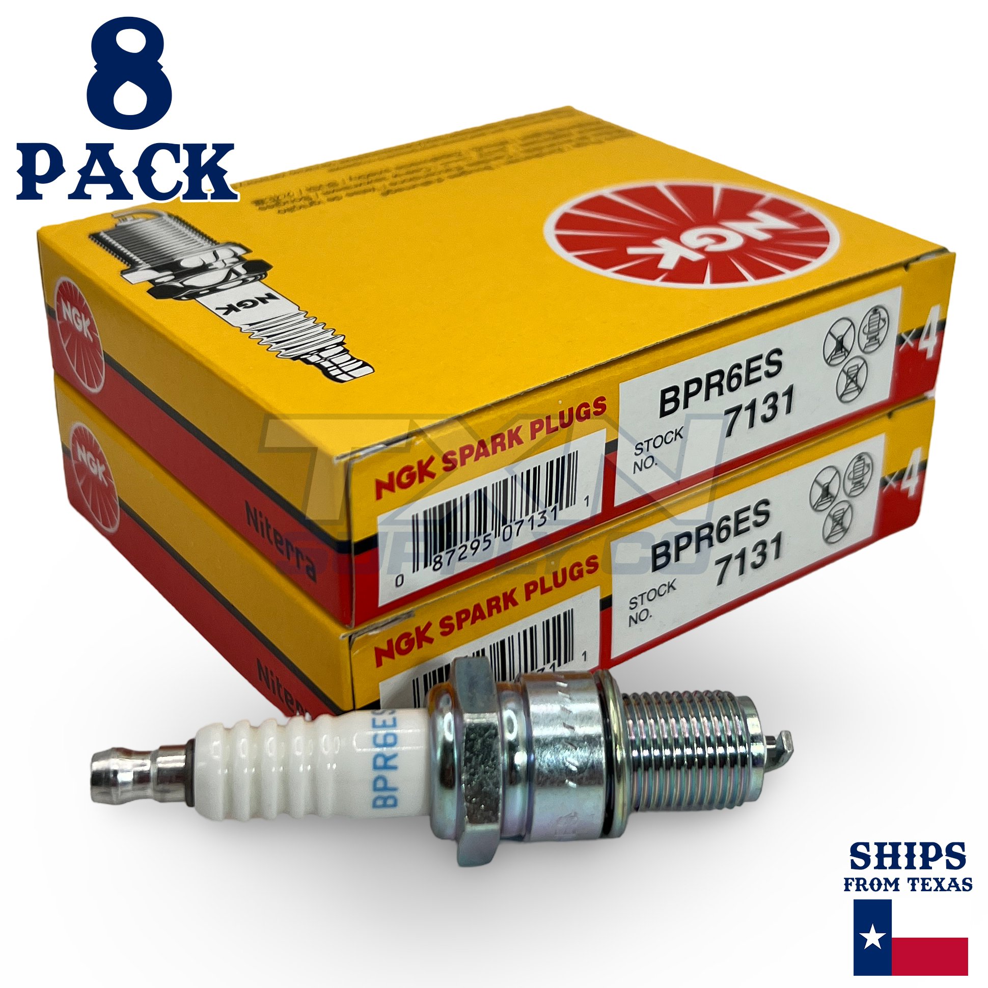 8 NGK Spark Plugs - For Johnson 3.5 2001-2002 Outboard Motor - Image 1