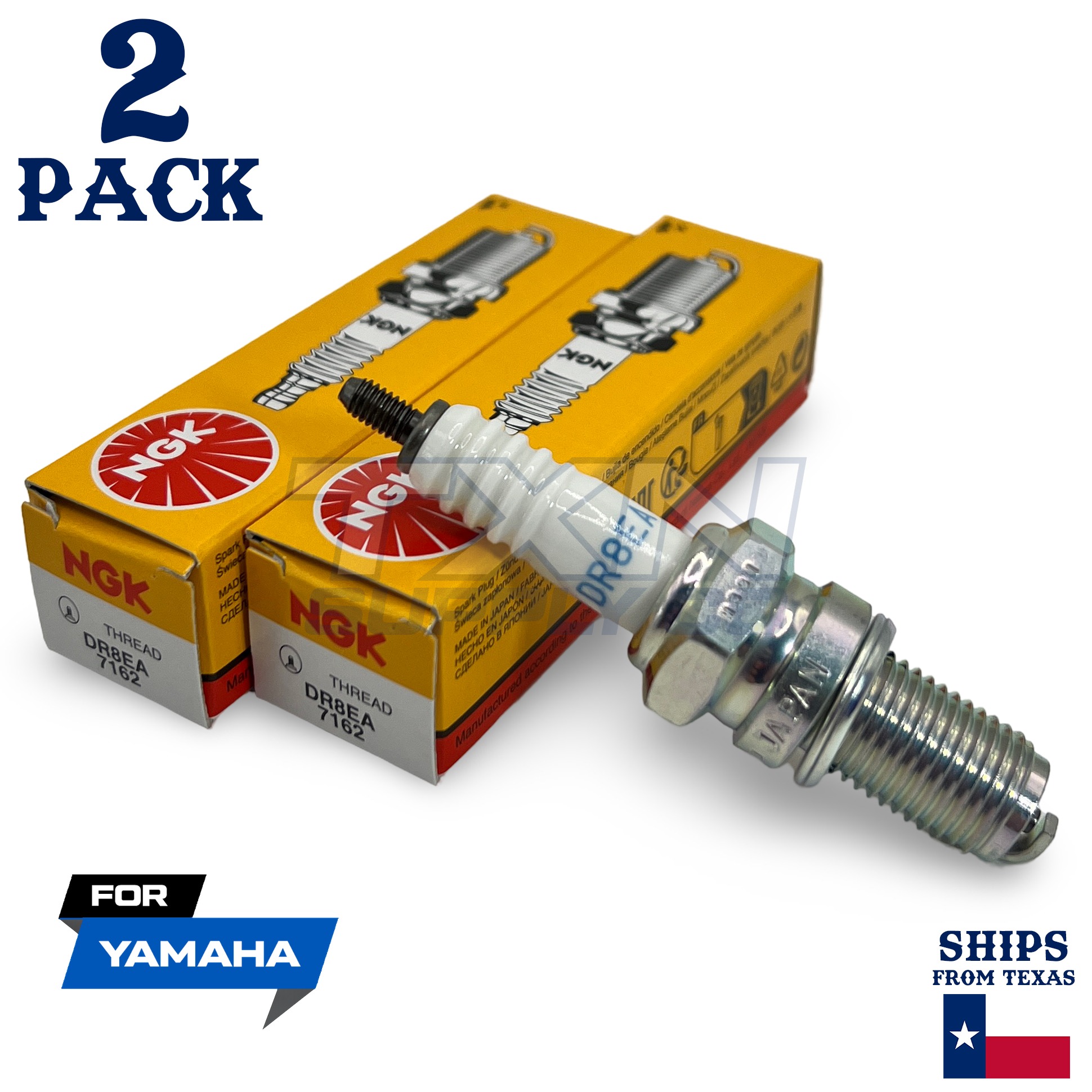 2 NGK Spark Plug - For XT 125 E Yamaha Motorcycle - Image 1