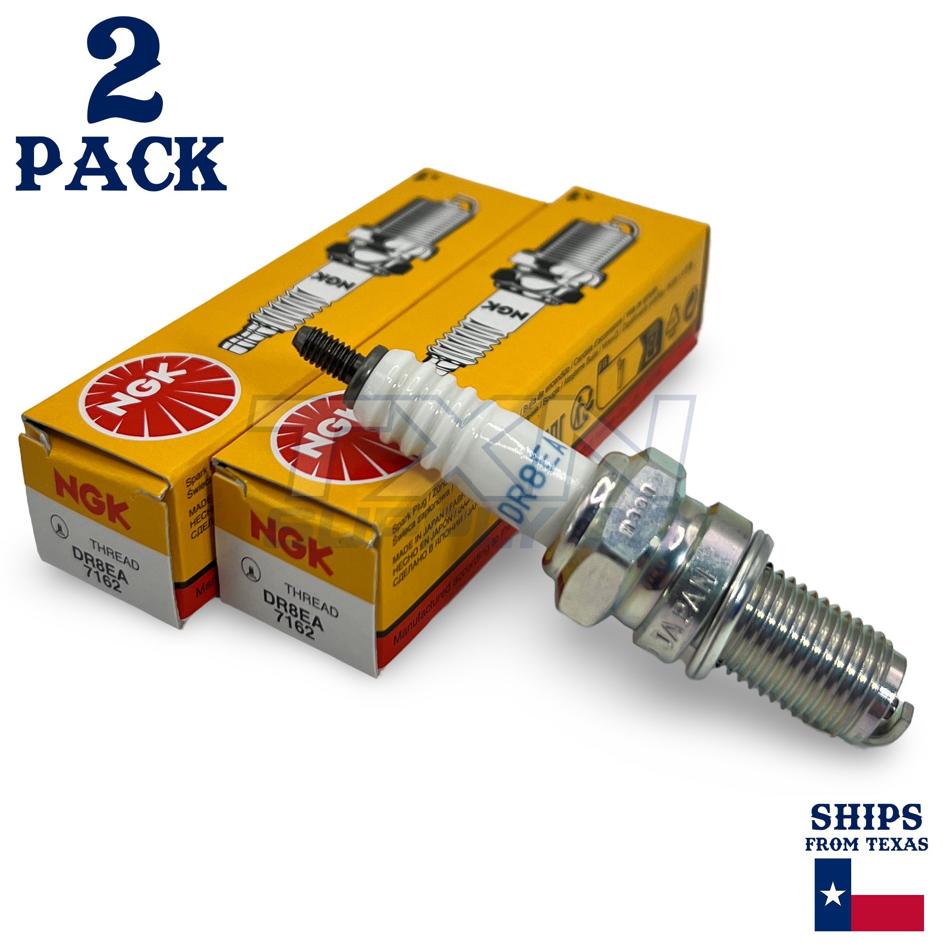 2 Pack NGK Spark Plug - For Yamaha Grizzly 450 ATV - Image 1