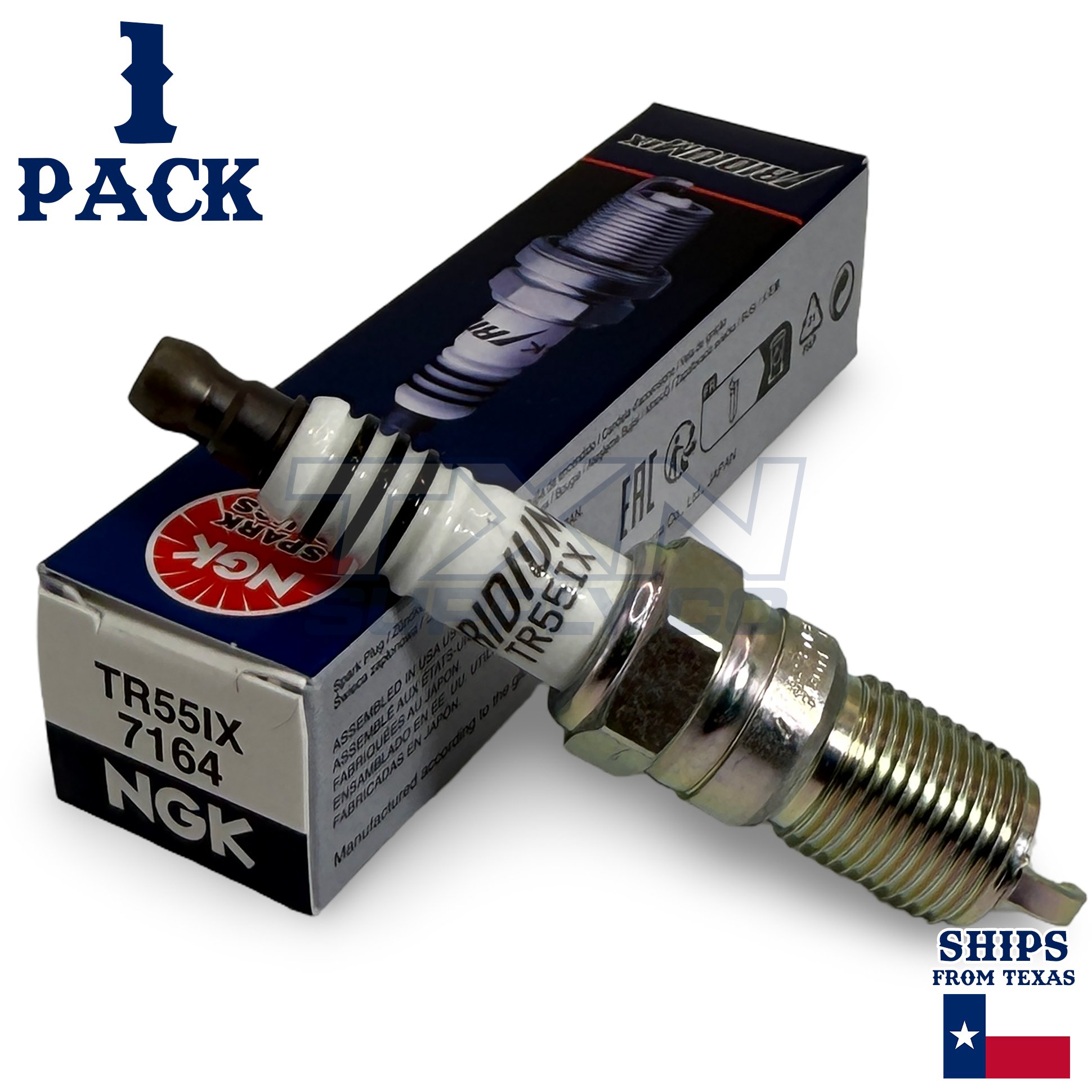 1 Pack NGK Iridium IX 7164 Spark Plugs TR55IX