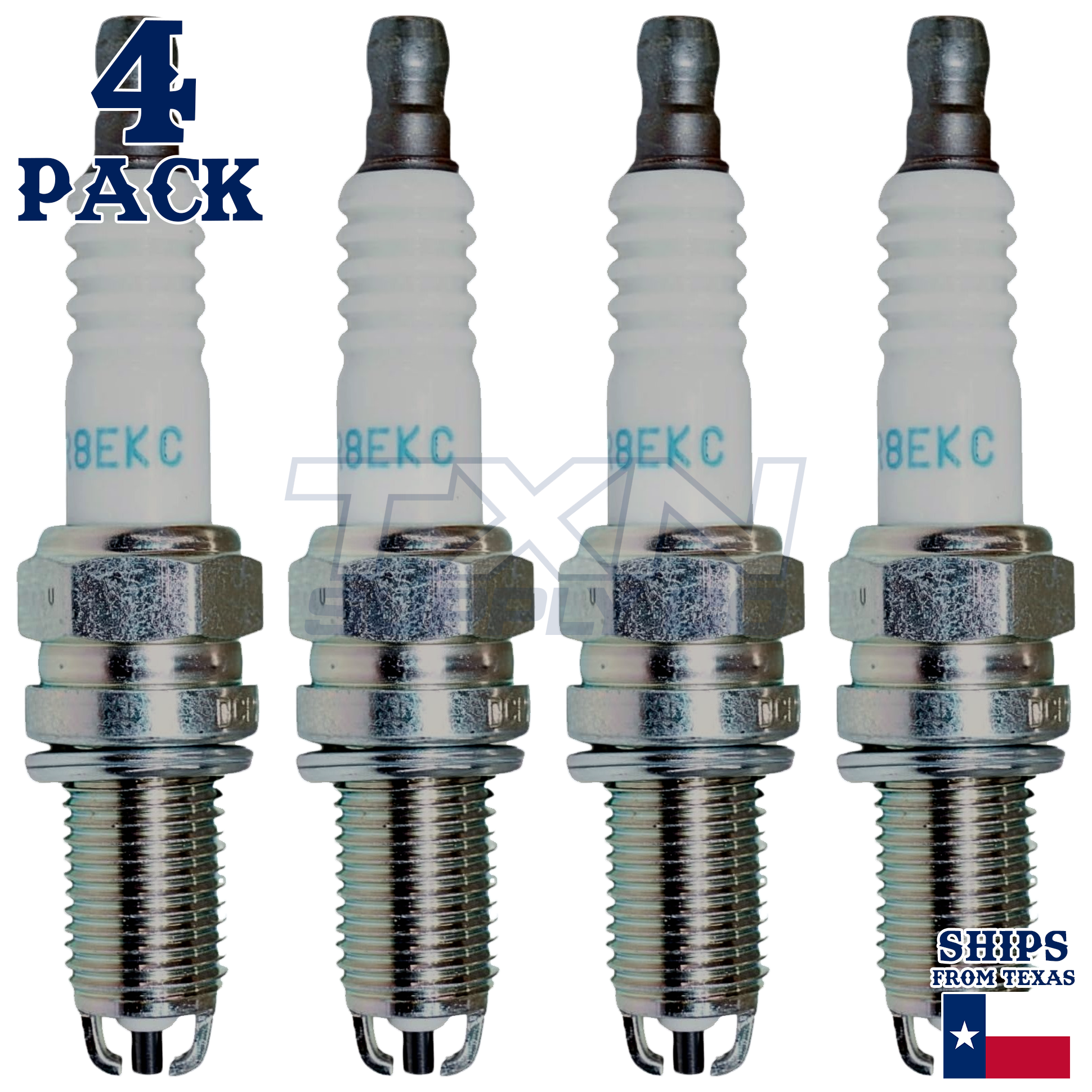 NGK 7168 DCPR8EKC Spark Plugs 4 Pack - Image 1
