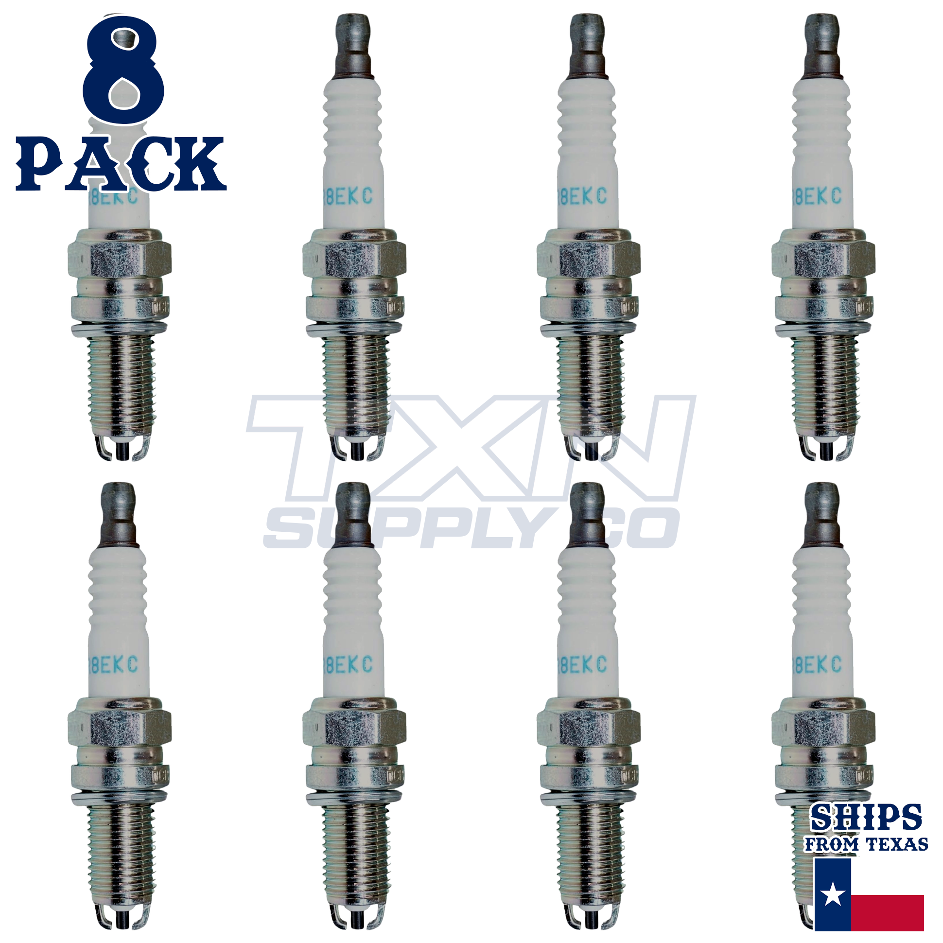 NGK 7168 DCPR8EKC Spark Plugs 8 Pack - Image 1
