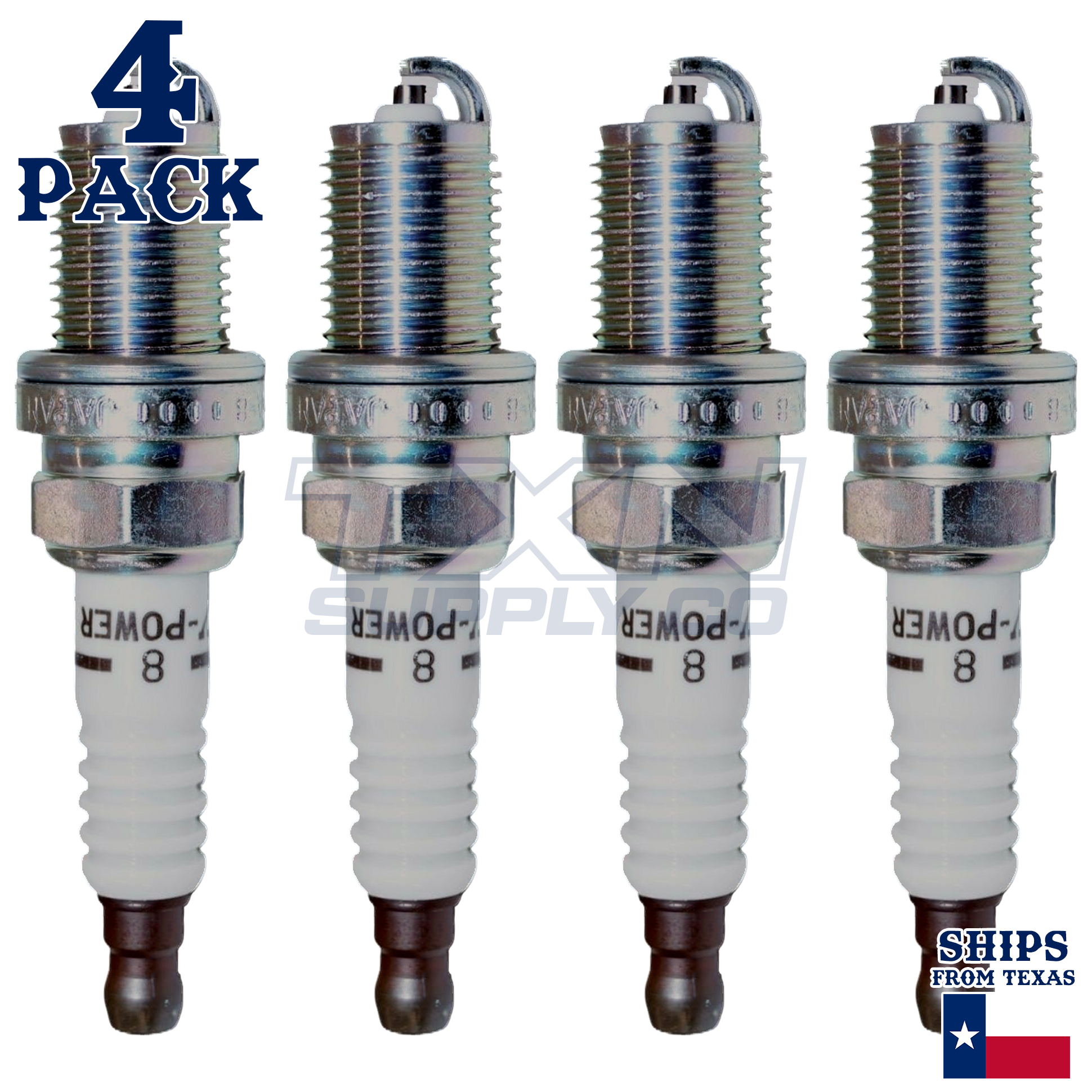 NGK 7173 R5672A-8 Spark Plugs 4 Pack - Image 1