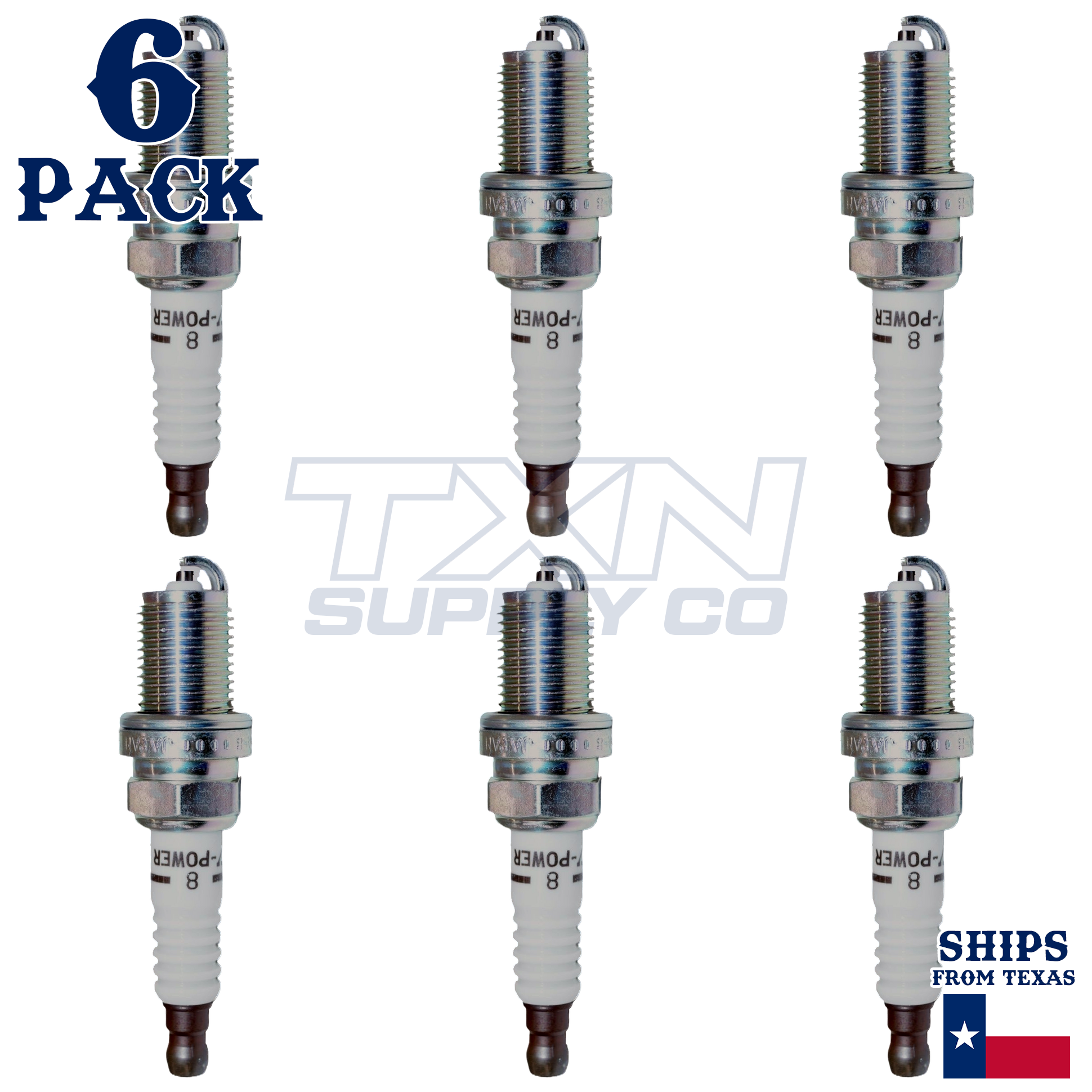 NGK 7173 R5672A-8 Spark Plugs 6 Pack - Image 1
