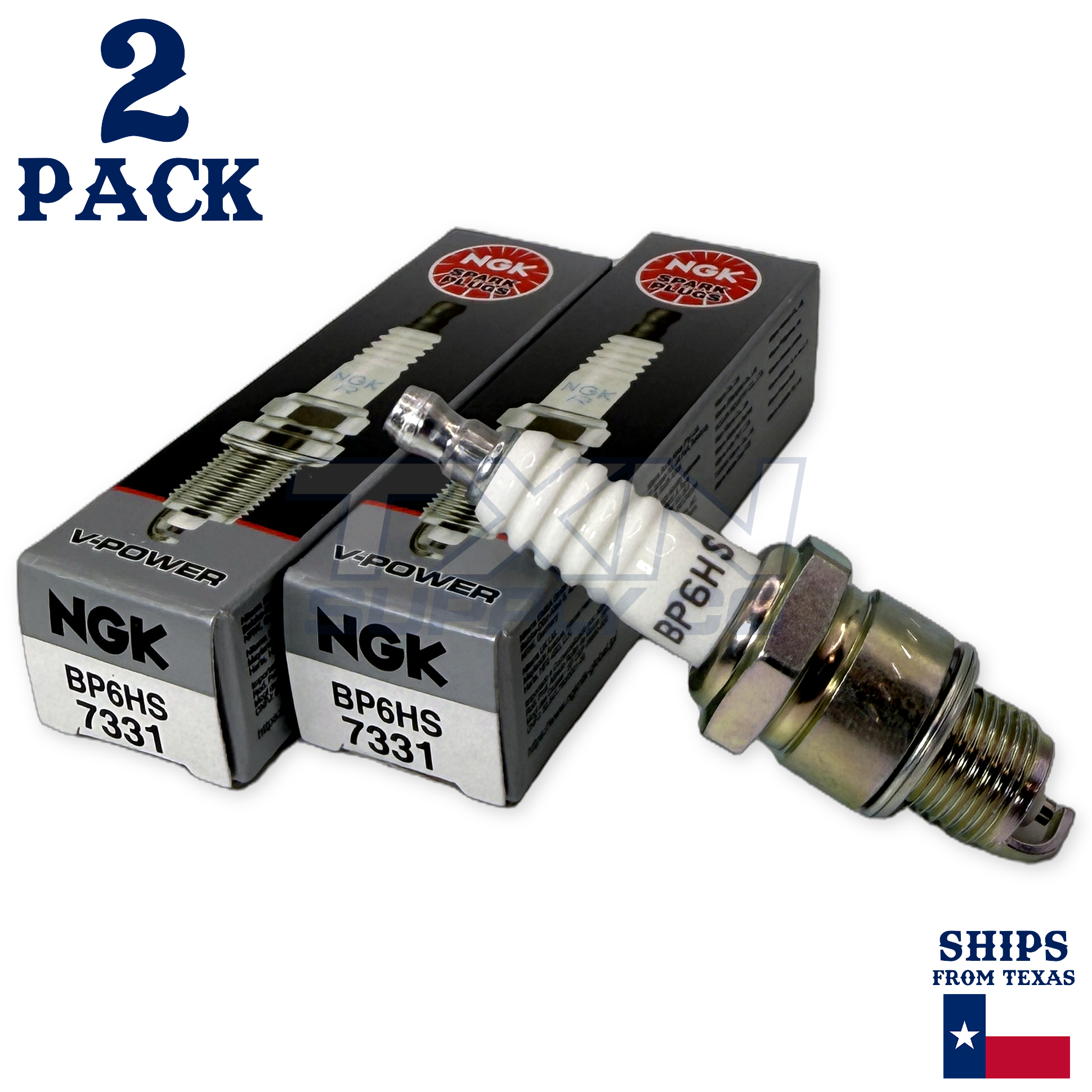 NGK 7331 BP6HS Spark Plugs 2 Pack