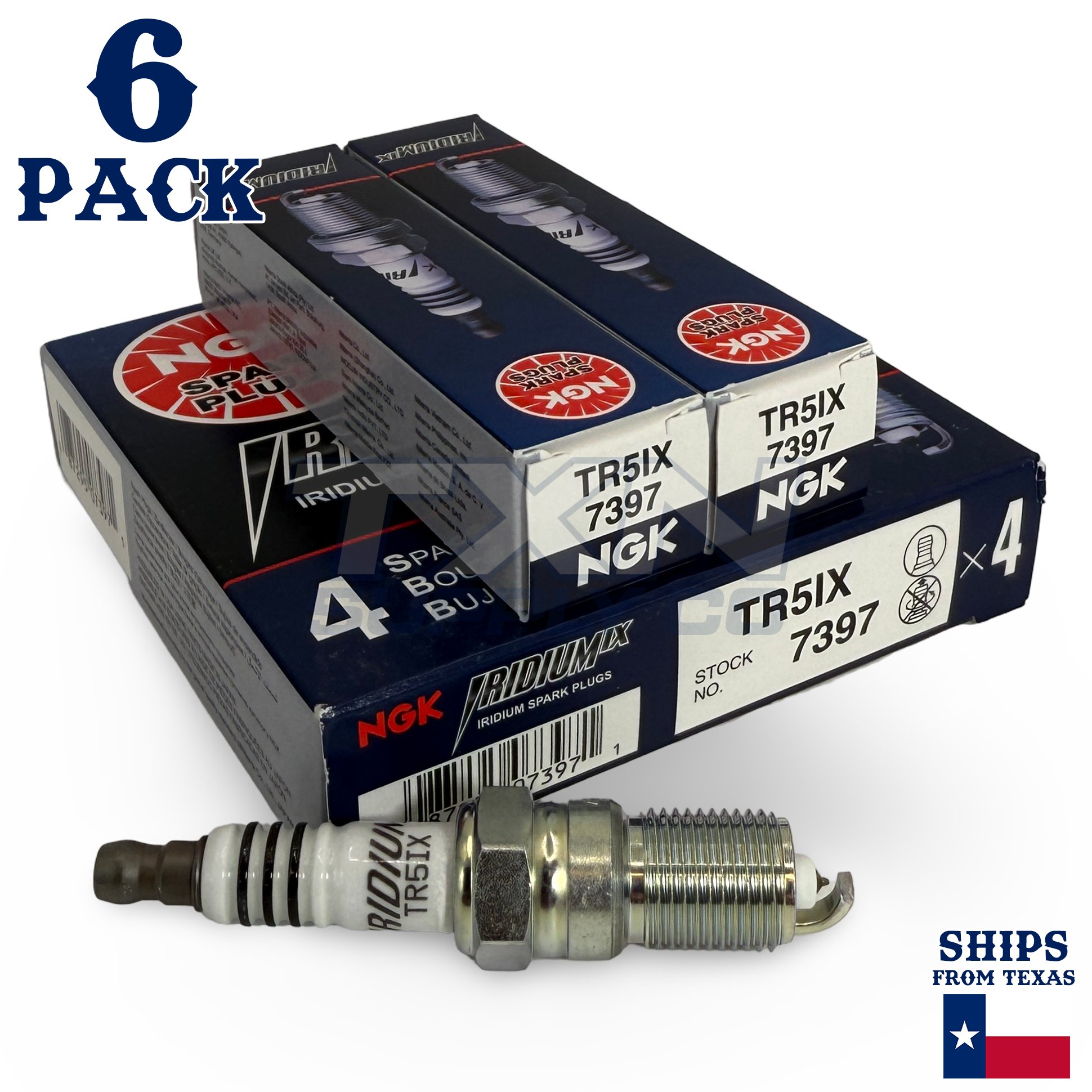 6 Pack NGK Iridium IX Spark Plugs 1999-2006 for Ford Taurus 3.0L V6 - Image 1