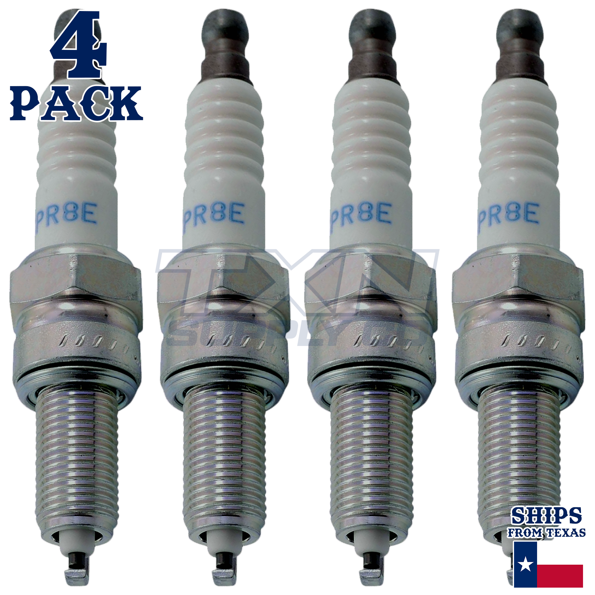 NGK 7411 CPR8E Spark Plugs 4 Pack - Image 1