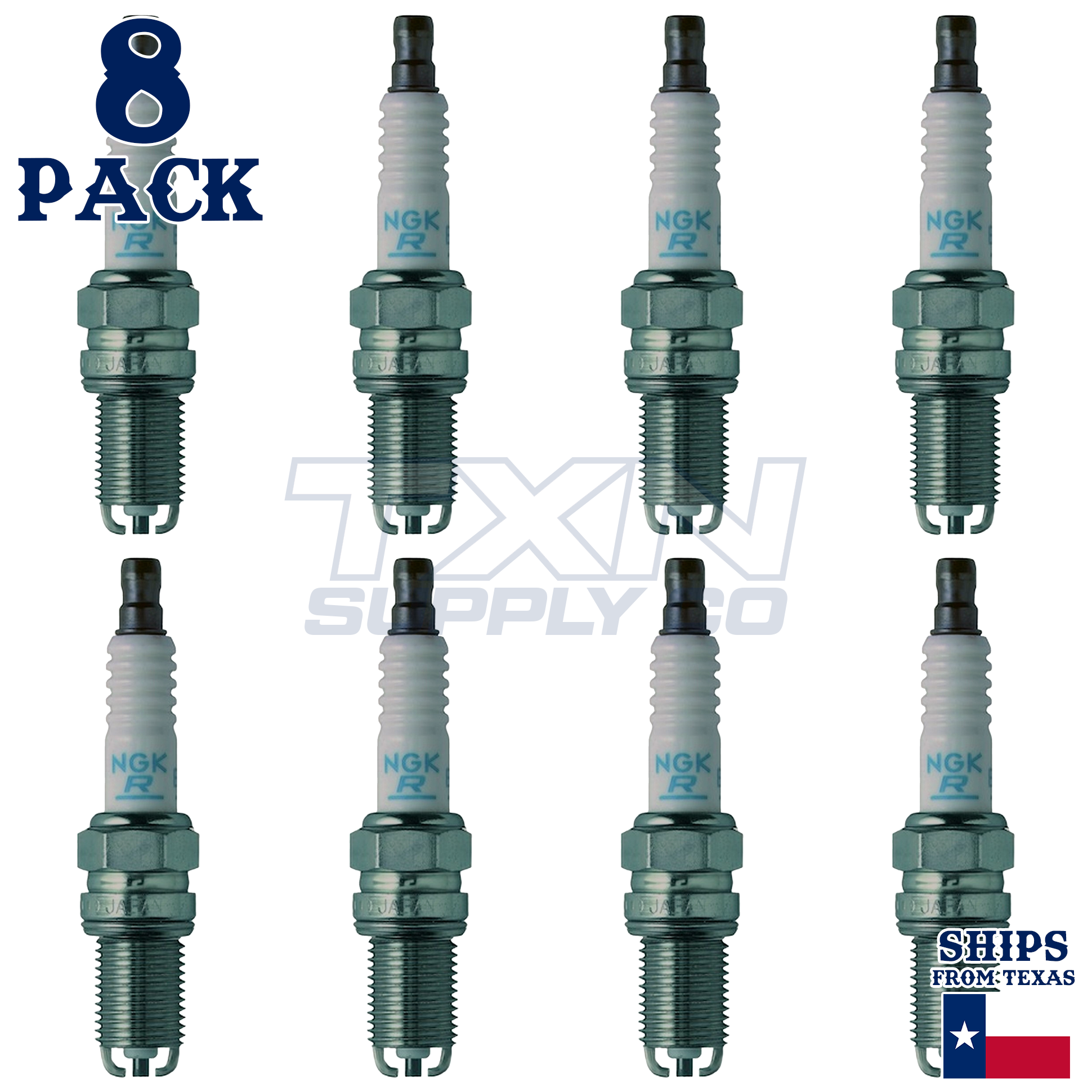 NGK 7415 DCPR8EKP Spark Plugs 8 Pack - Image 1