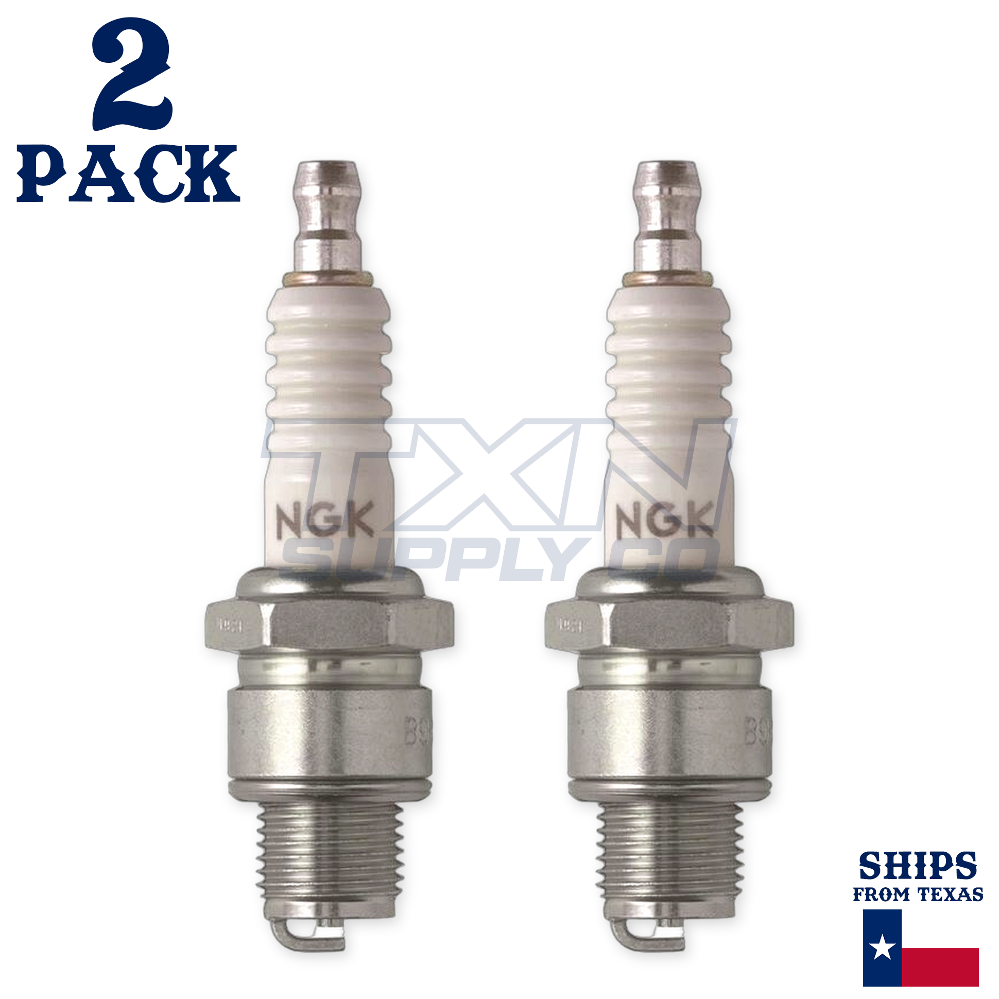 NGK 2 Pack of Genuine OEM Replacement Spark Plugs # B6HS-2PK - Image 2