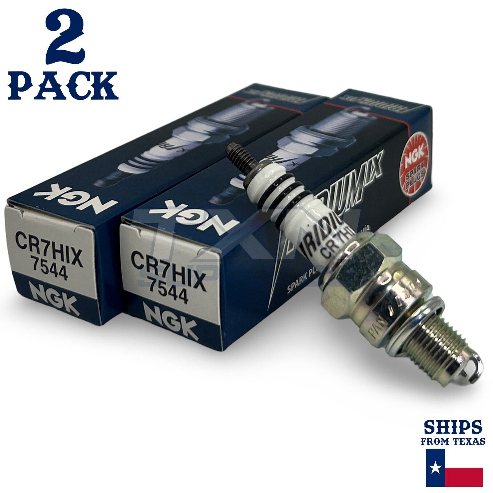 NGK 7544 Iridium IX Spark Plug CR7HIX - 2 Pack - Image 1