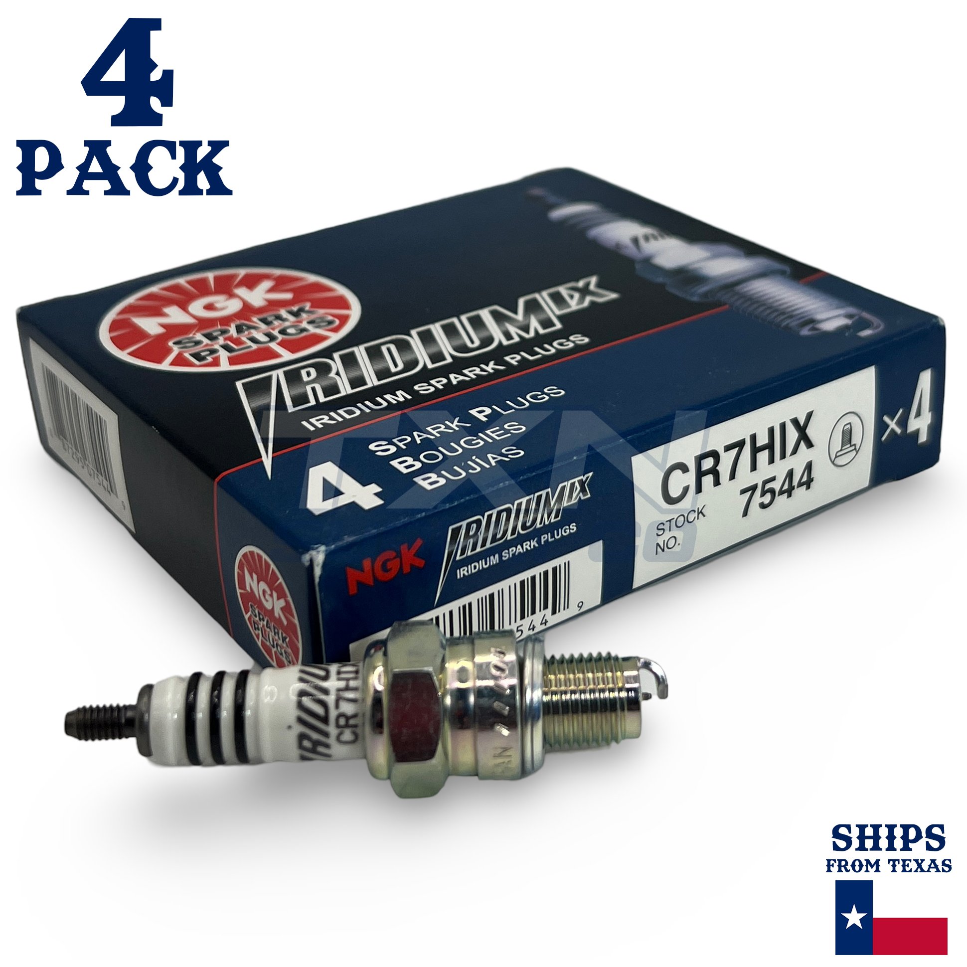 NGK 7544 Iridium IX Spark Plug CR7HIX - 1 Pack