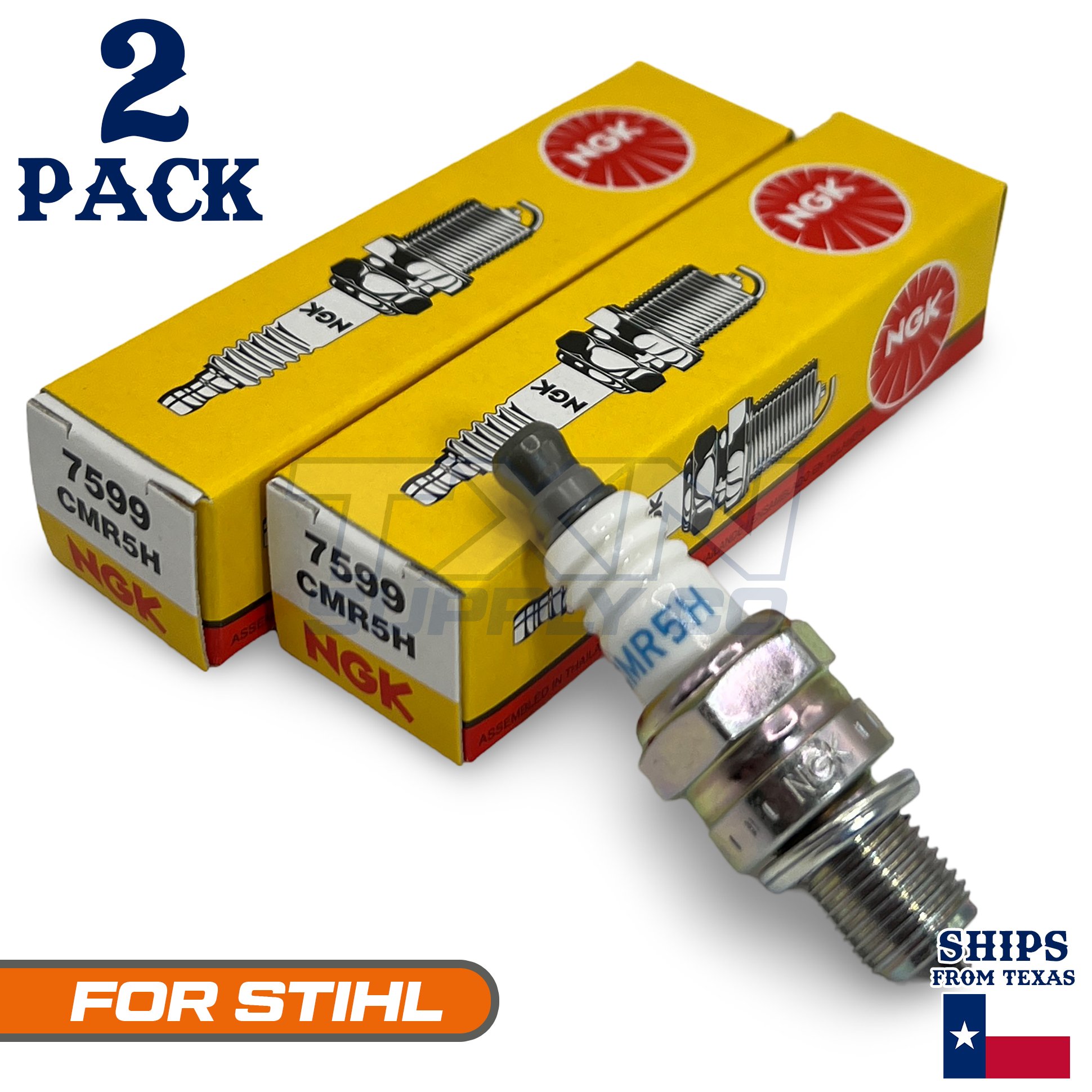 2 Pack NGK Spark Plug - For STIHL Trimmer Cutter FS108 - Image 1