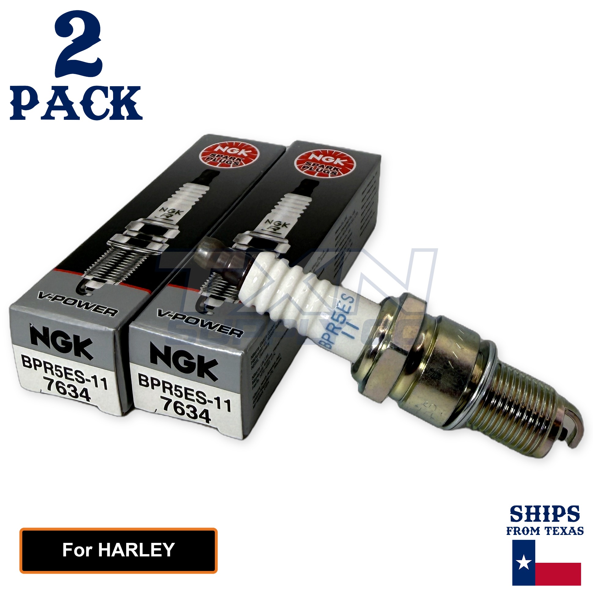 2 Pack NGK Spark Plug - For 1988-1999 FXSTS Springer Softail Harley-Davidson