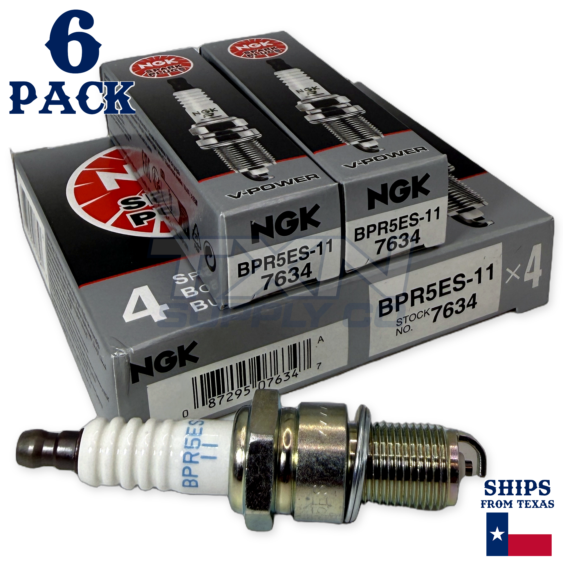 NGK 7634 BPR5ES-11 Spark Plugs 6 Pack