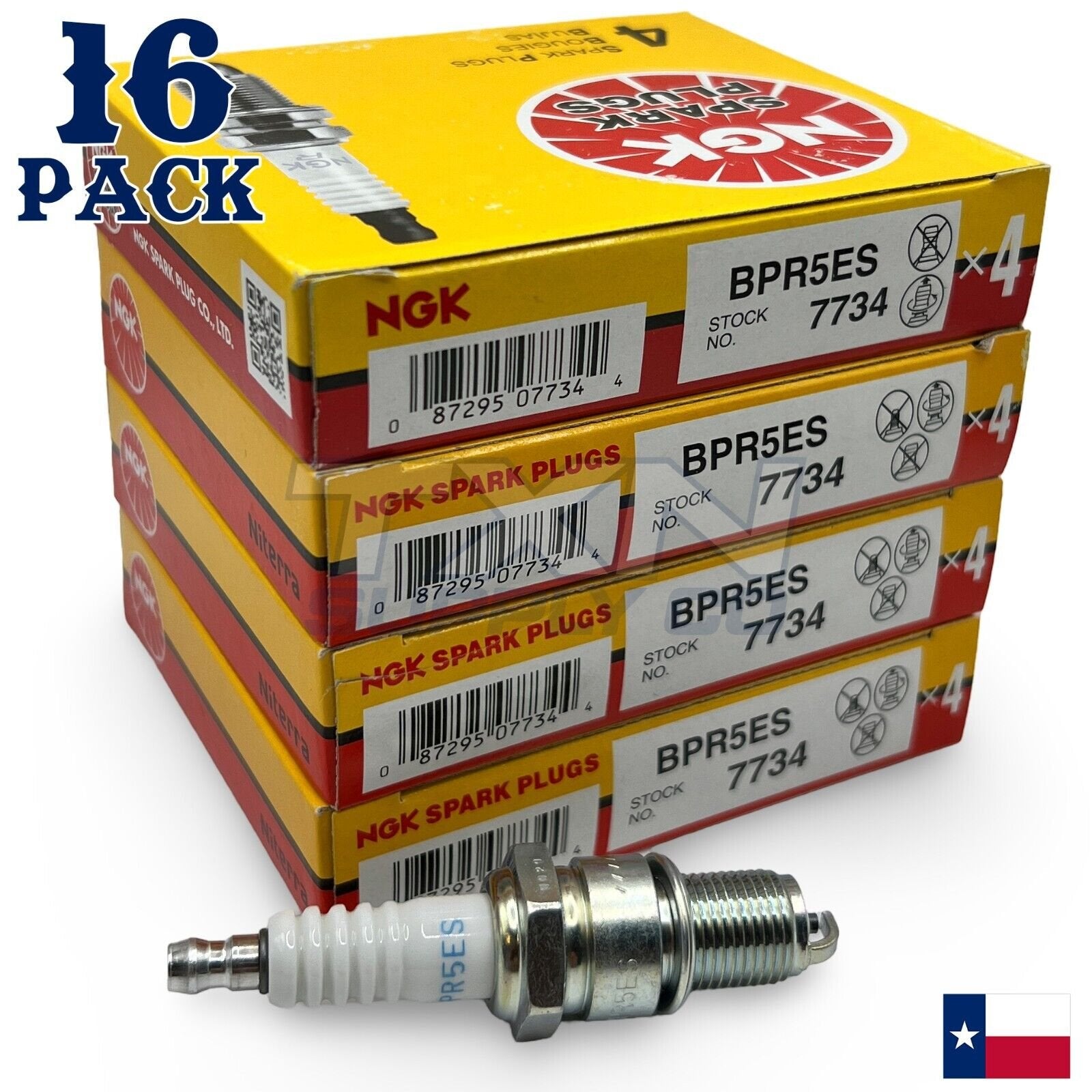 NGK 7734 Spark Plug BPR5ES - 16 Pack - Image 1