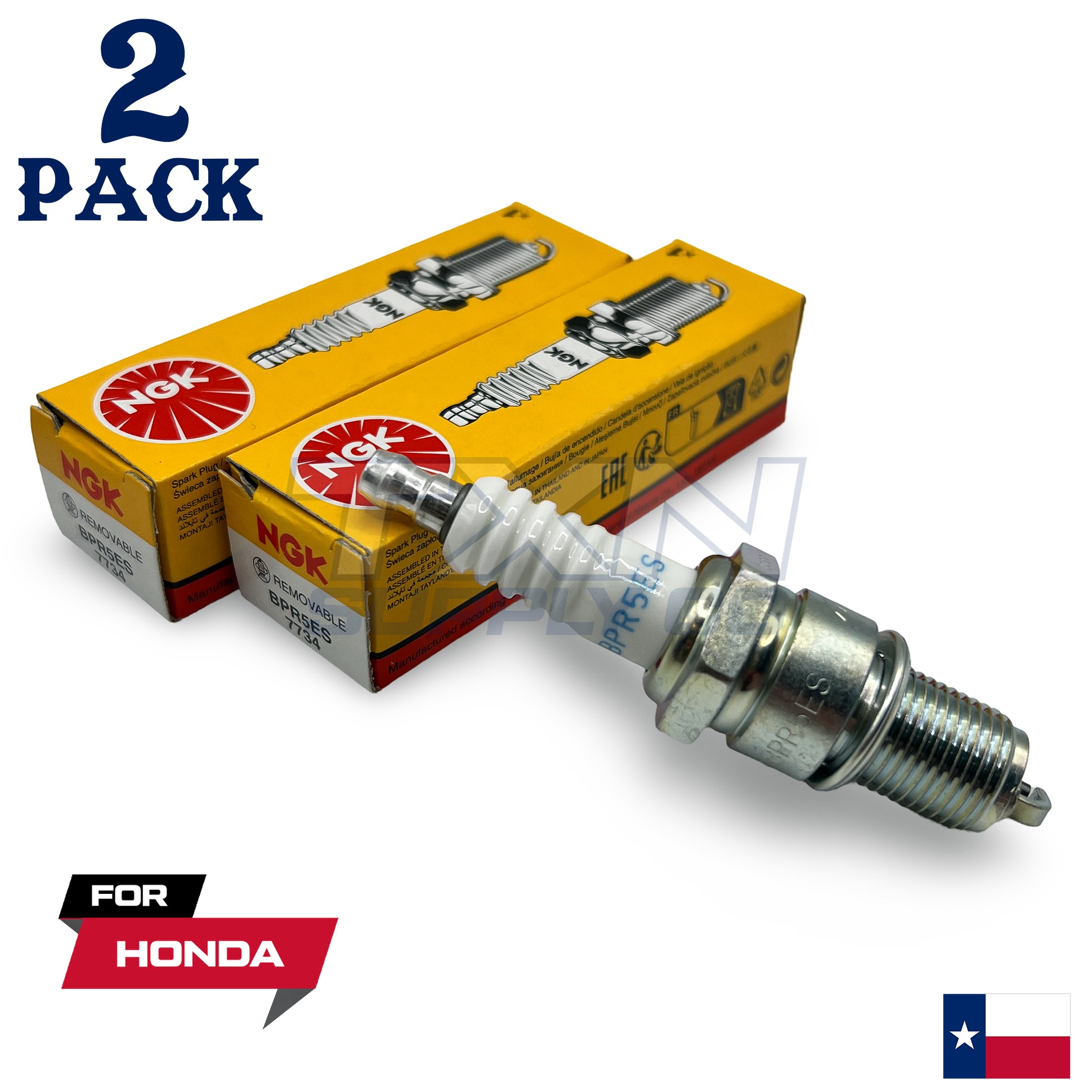 2 NGK Spark Plug - For HRB215K3 Honda Lawn Mower - Image 1