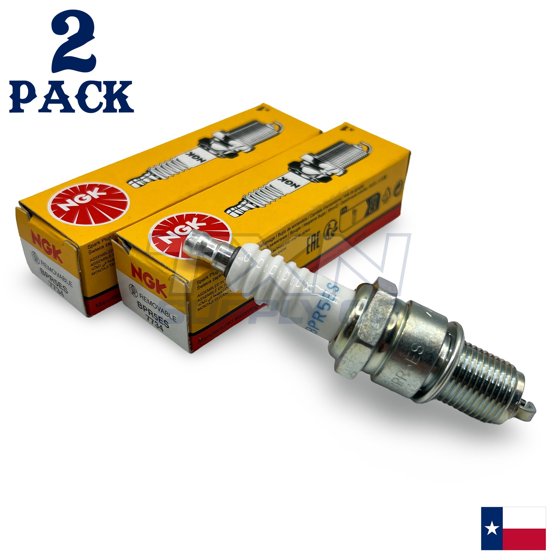 2 Pack NGK Spark Plug - For 2017-2024 LC221RH Husqvarna Lawn Mower - Image 1