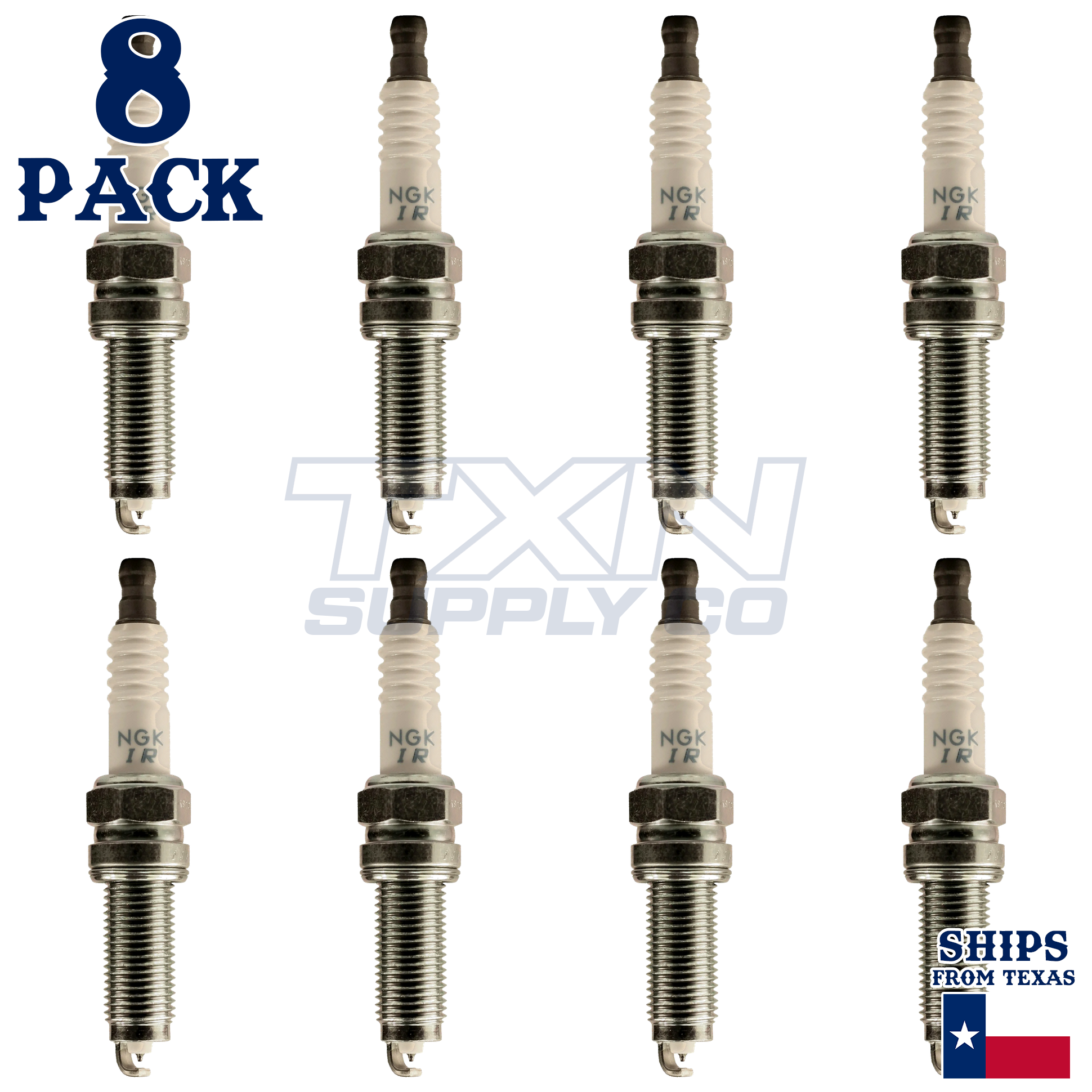 8 Pack NGK V-Power 7751 Spark Plugs ILZKR7B11 - Image 1