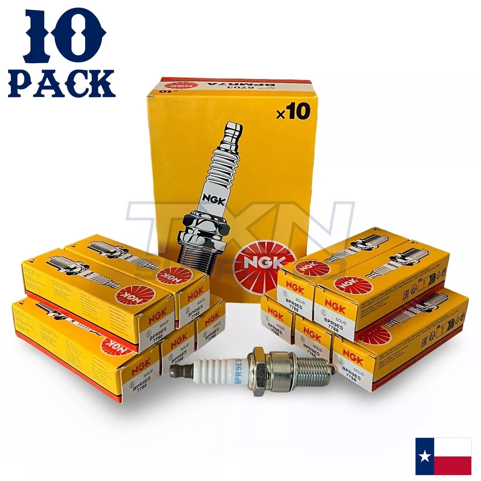 NGK Spark Plug BPR9ES For Artic Cat M, XF, ZR Models - 10 Pack - Image 1