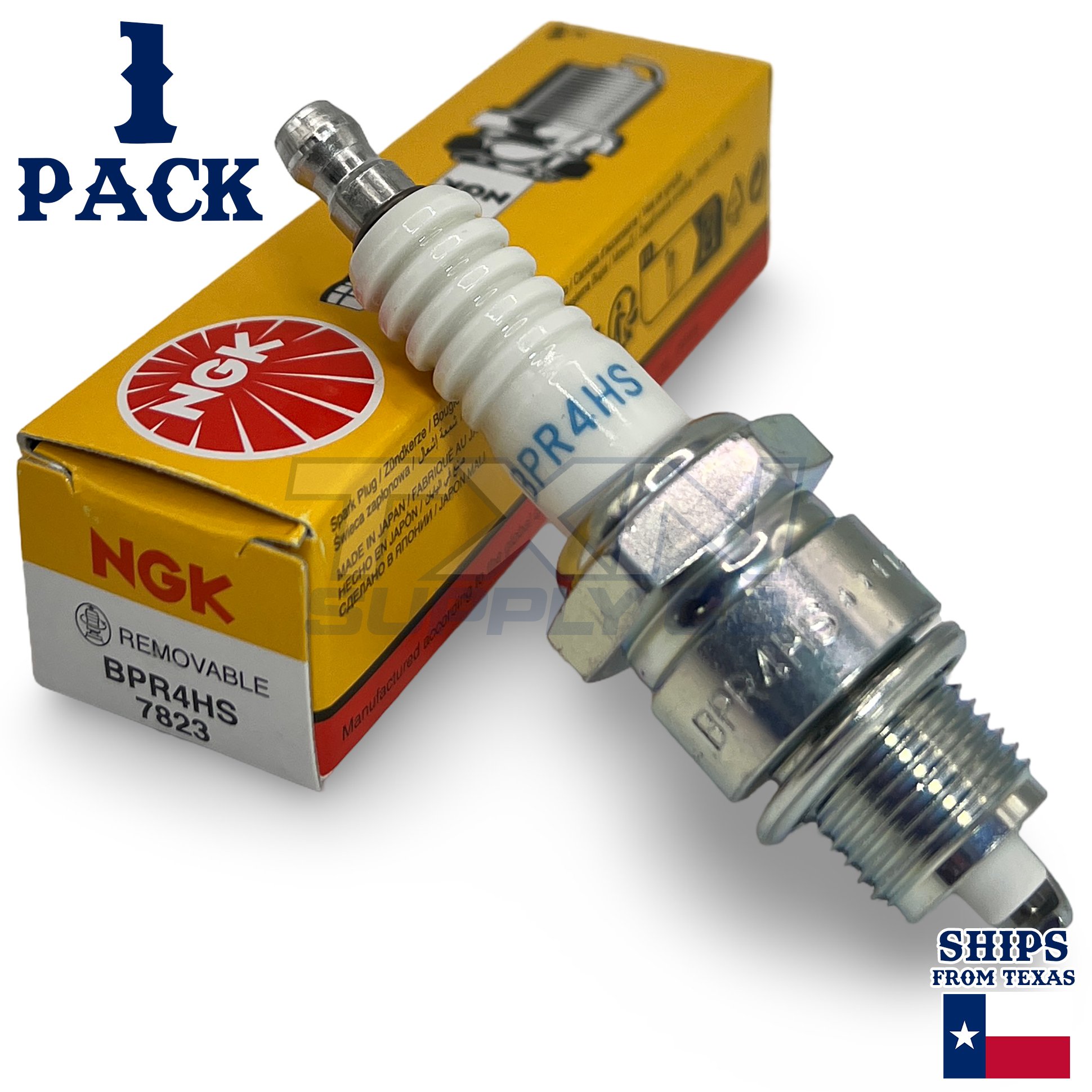 NGK Resistor Sparkplug BPR4HS for Suzuki LT50 QUADSPORT 2002-2005 - Image 1