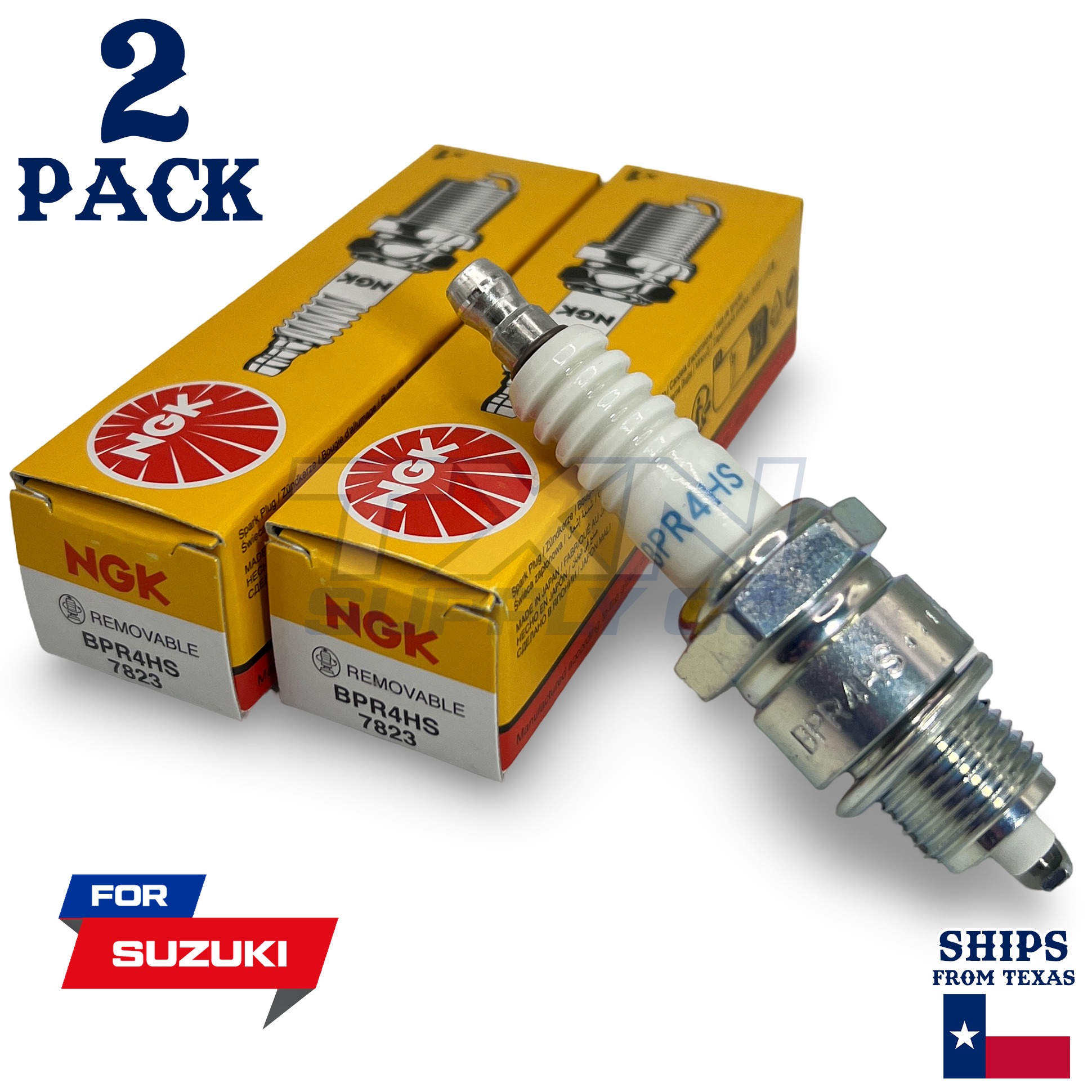 2 NGK Spark Plug - For FA 50 Suzuki Motorcycle - Image 1