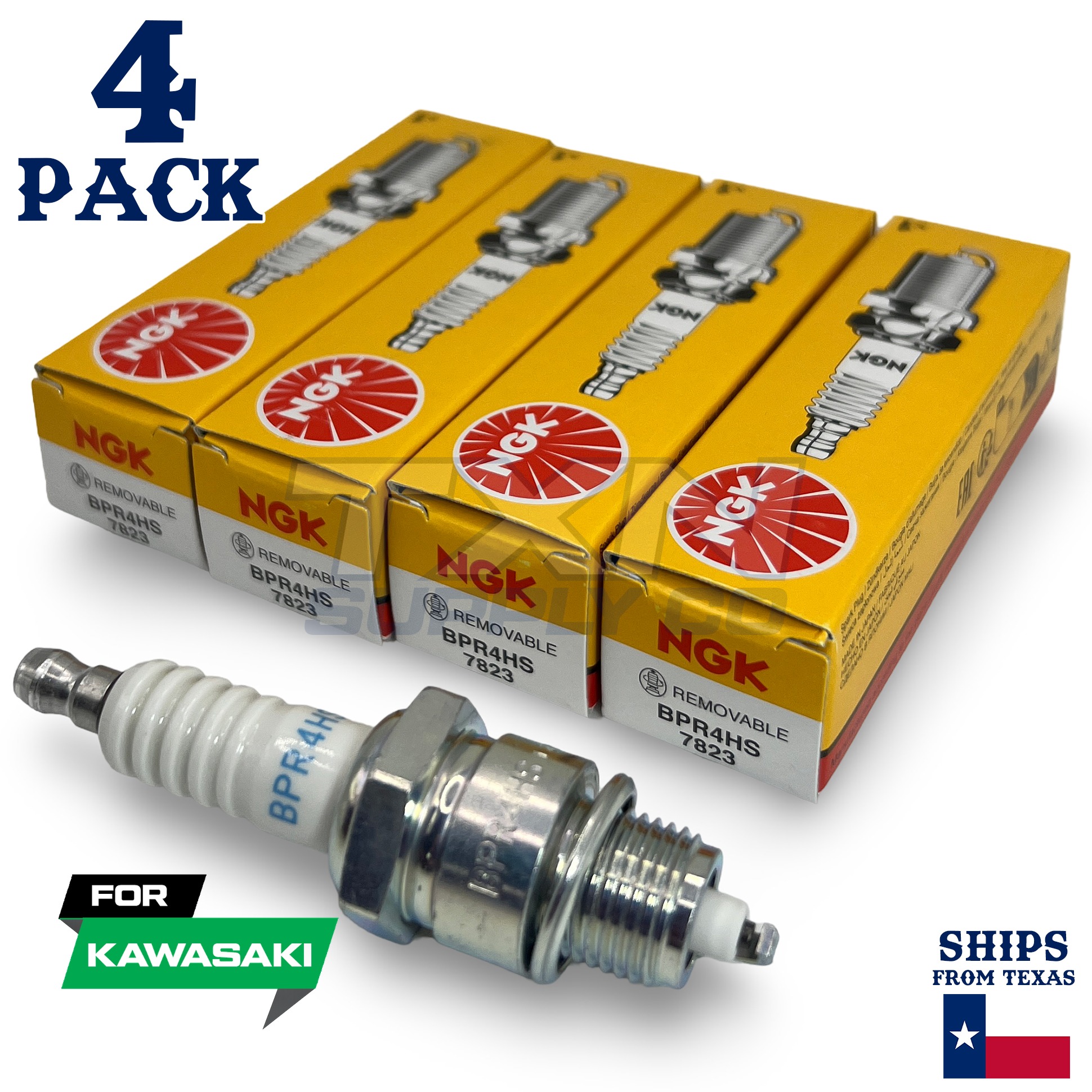 4 Pack NGK Spark Plug - For KDX50 Kawasaki Motorcycle - Image 1